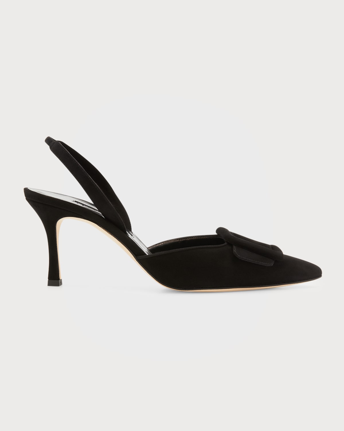 Maysli Suede Buckle Halter Pumps