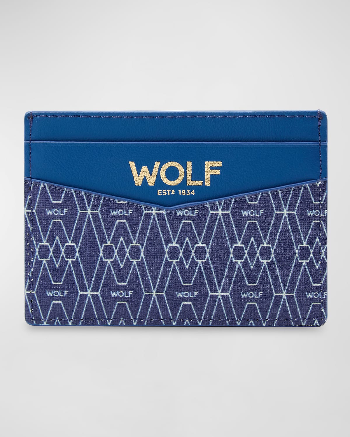 Shop Wolf Men's Vegan Logo-print Card Holder In Blue