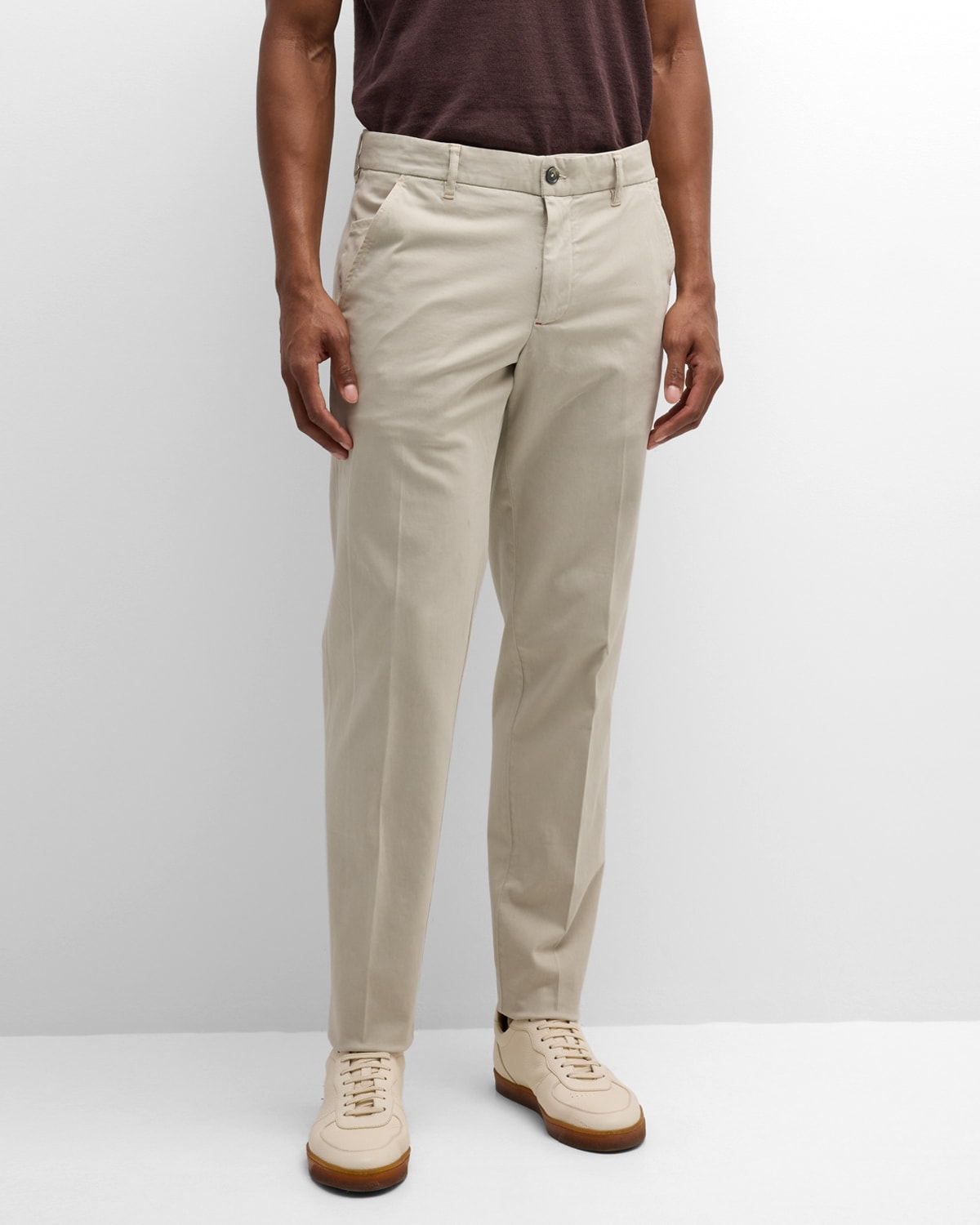 ISAIA MEN'S COTTON-CASHMERE 5-POCKET PANTS