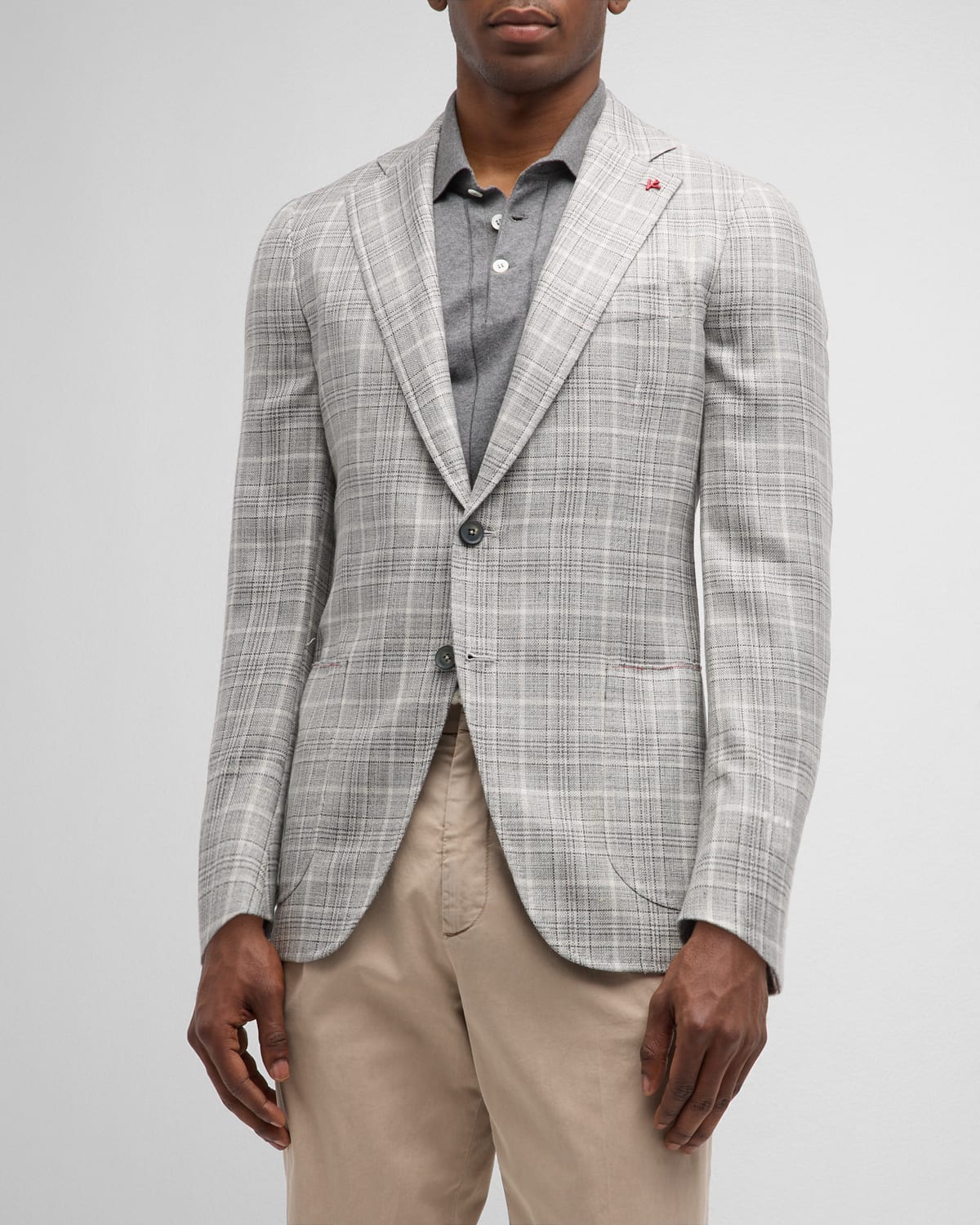 Isaia Men's Plaid Wool-Blend Sport Coat