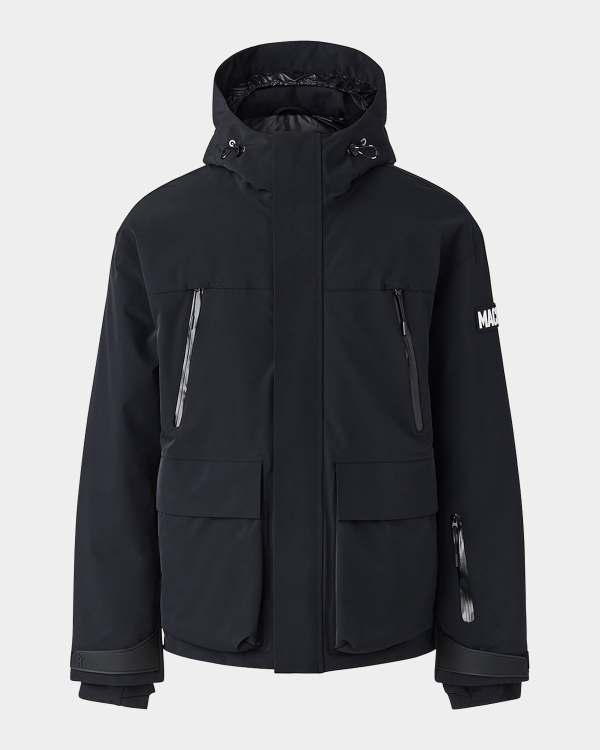 Shop Mackage Men's Frost-z Waterproof Hooded Down Ski Jacket In Black