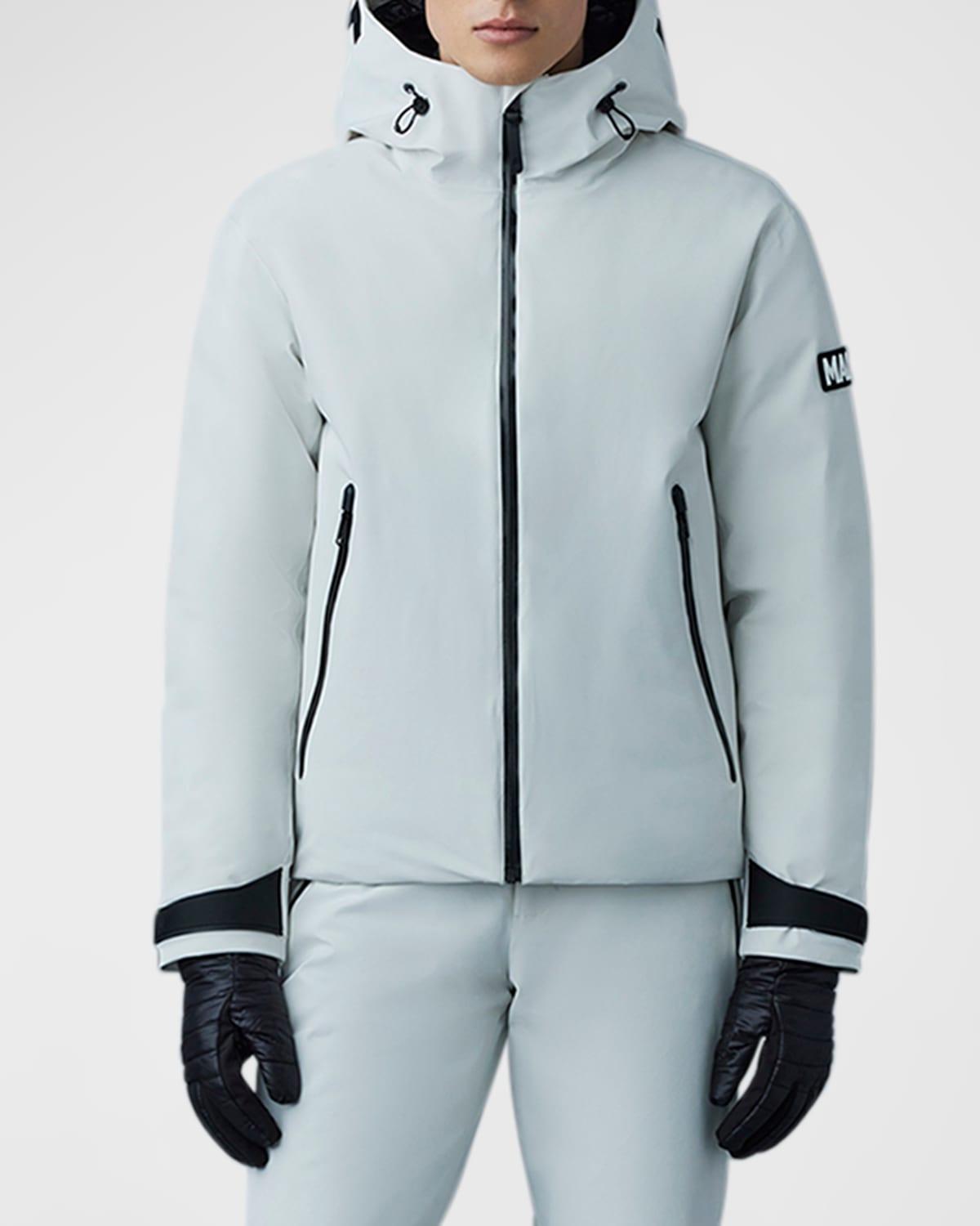 Mackage Men's Ski Performance Hooded Jacket In Porcelain Grey