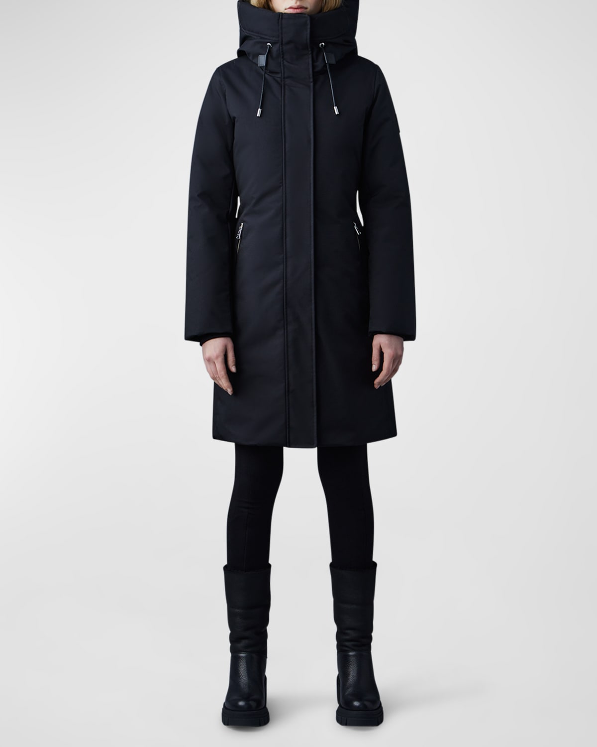 Mackage Kinslee Hooded Down Coat In Black