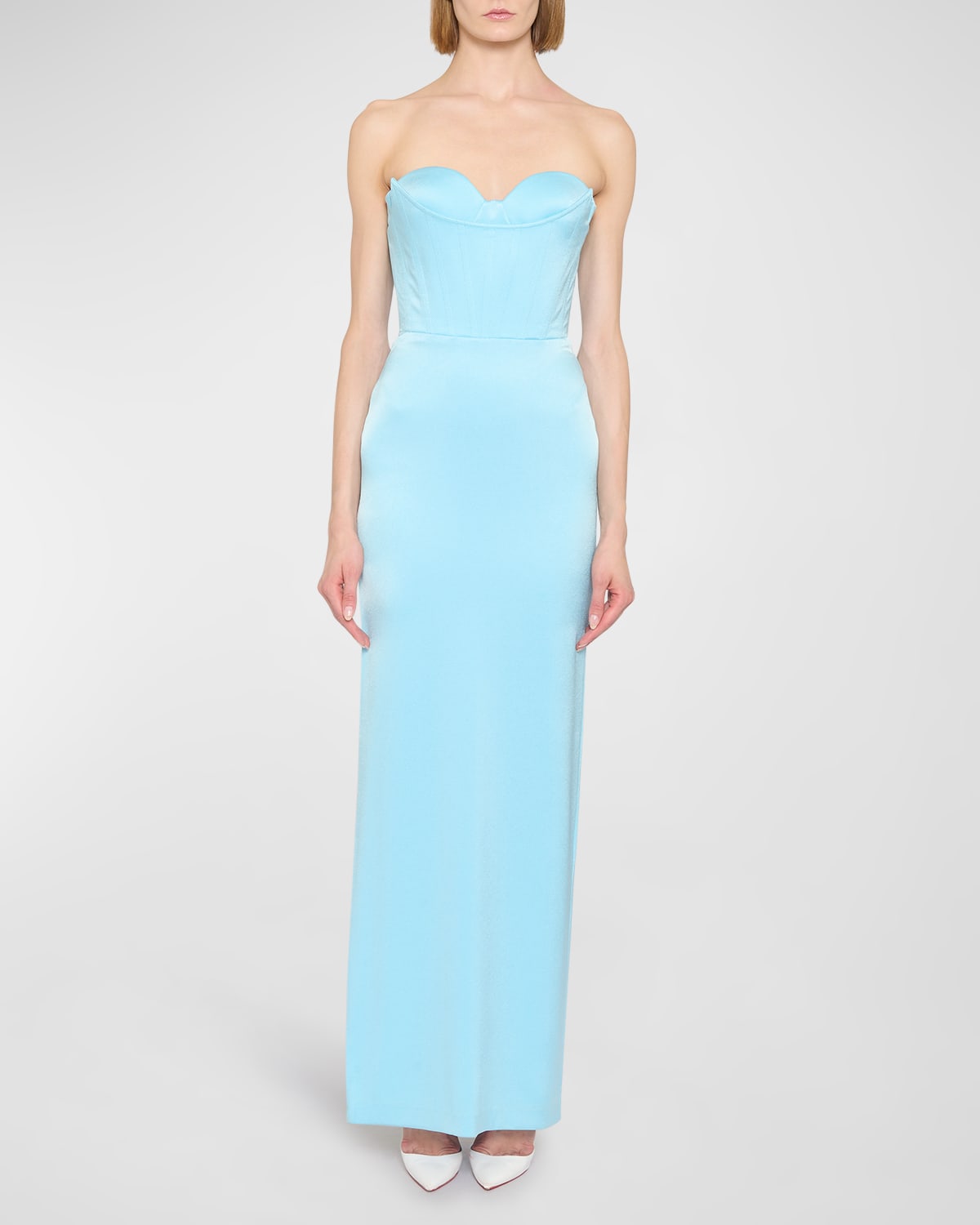 ALEX PERRY HONORE CORSET GOWN