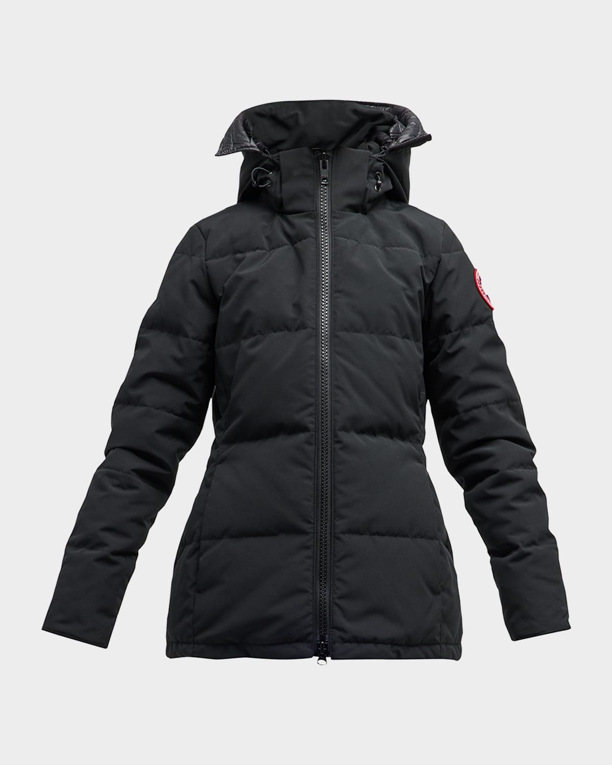 Shop Canada Goose Chelsea Hooded Parka Jacket In Black