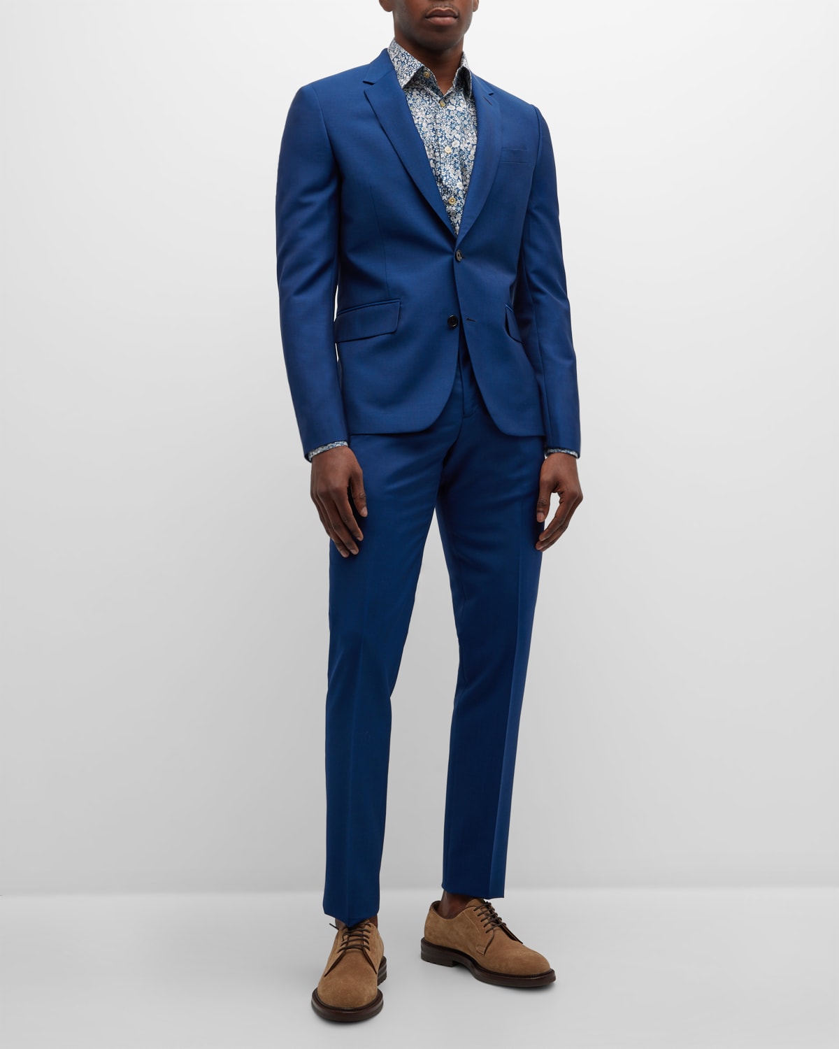 Paul Smith Men's Wool-mohair Two-button Suit In Deep Blue