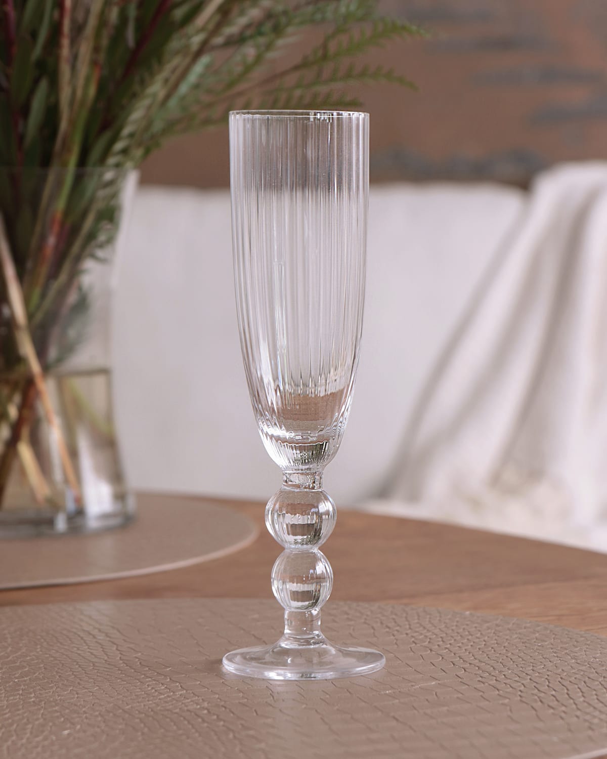 GLASS Venice Champagne Flutes, Set of 4 (Clear)