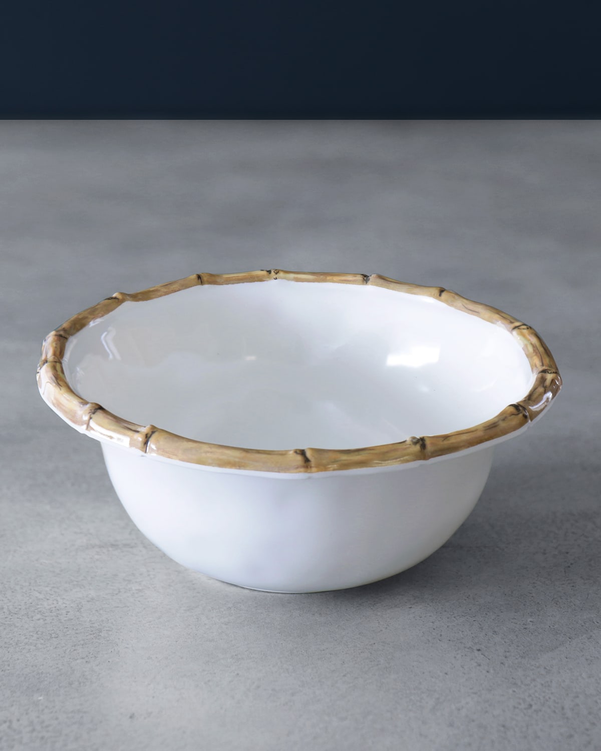 VIDA Bamboo 7.5" Cereal Bowls, Set of 4 (White and Natural)