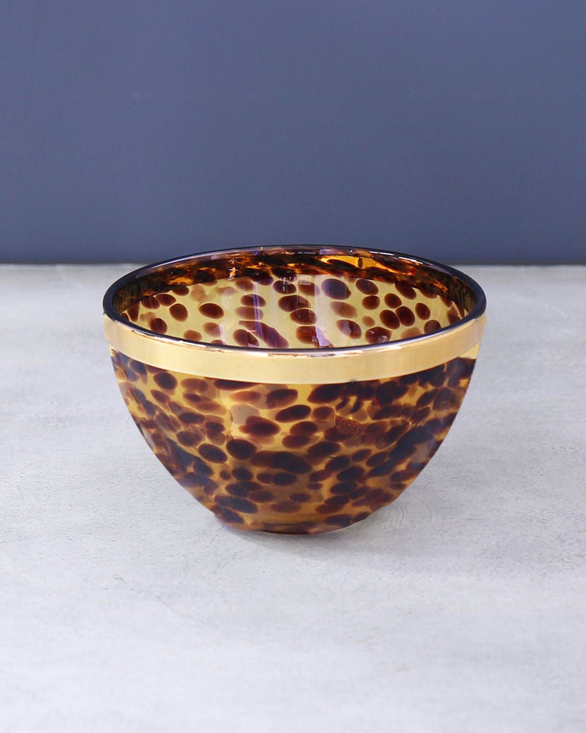 Beatriz Ball Glass Tortoise And Golden 5.5" Bowl