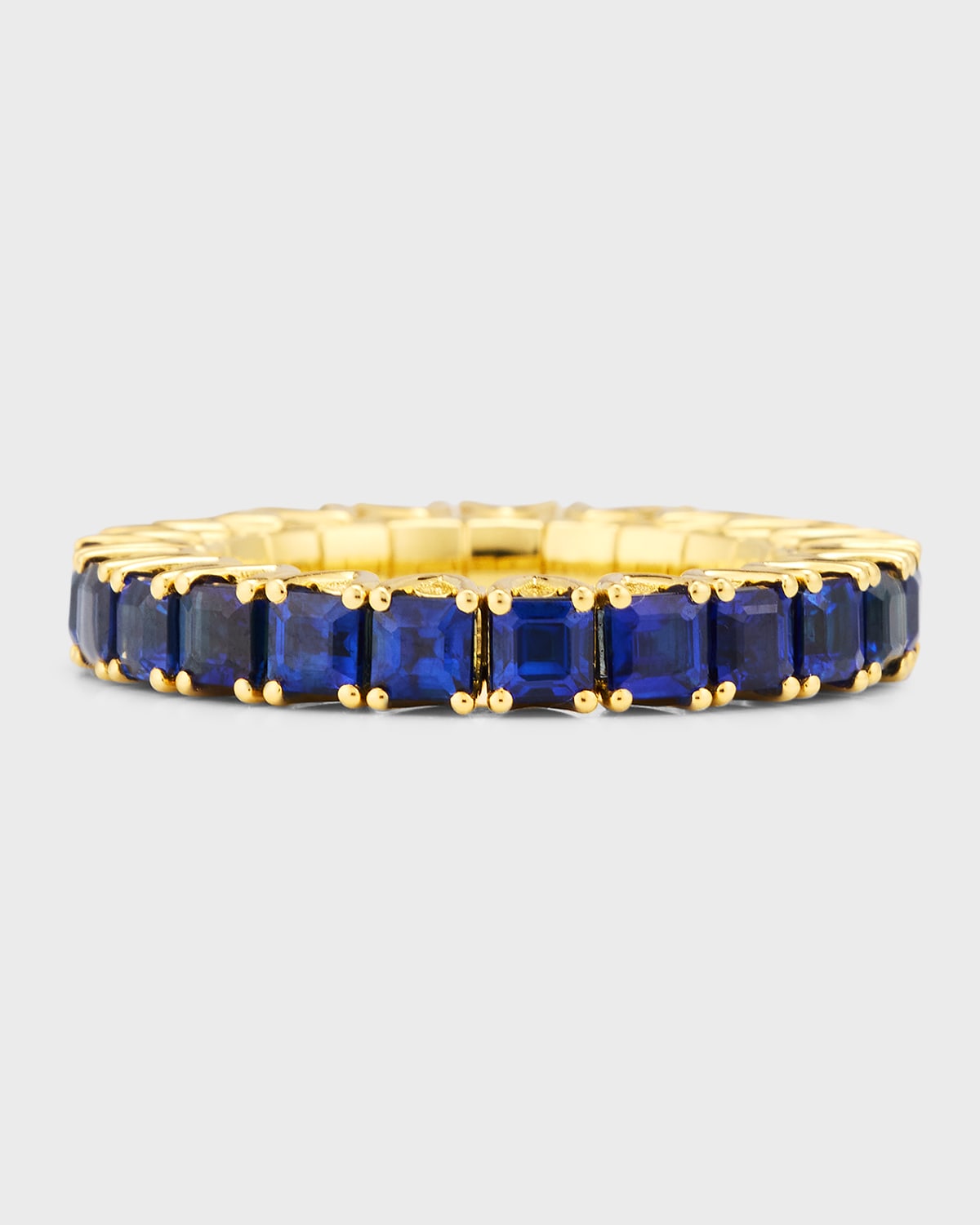 18k Gold Expandable Blue Sapphire Ring