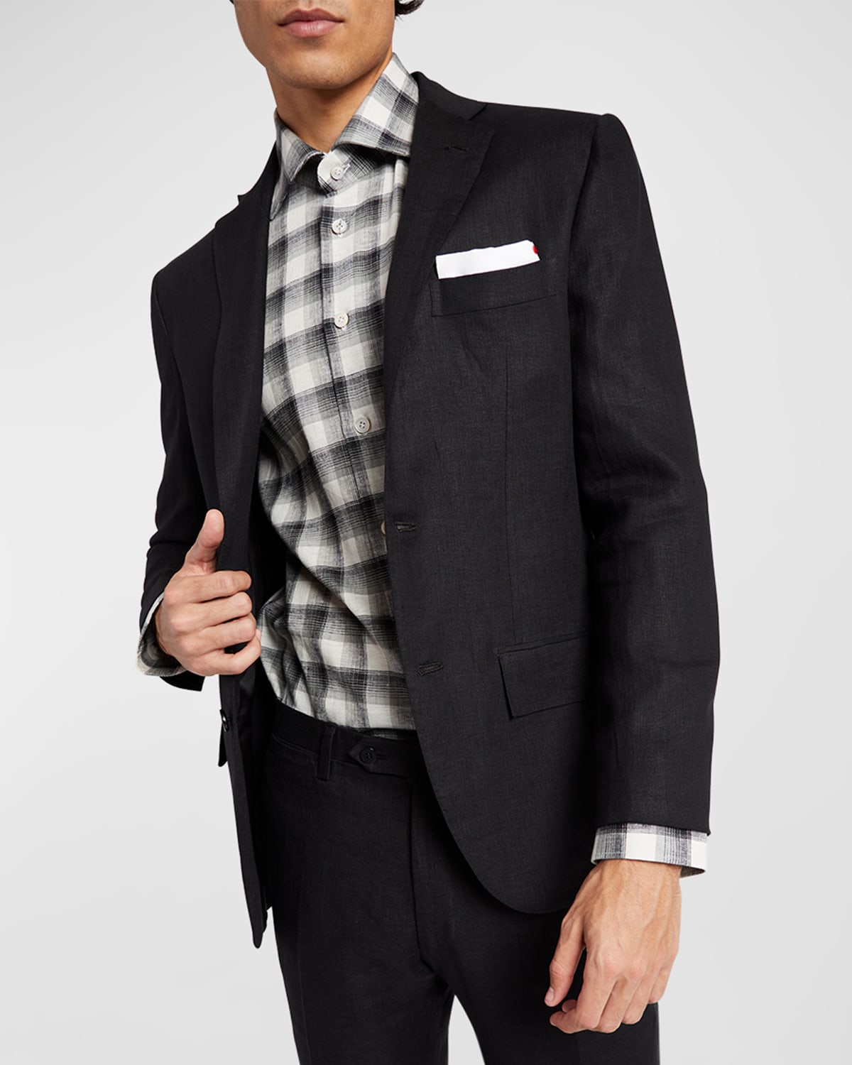 Men's Solid Linen Blazer
