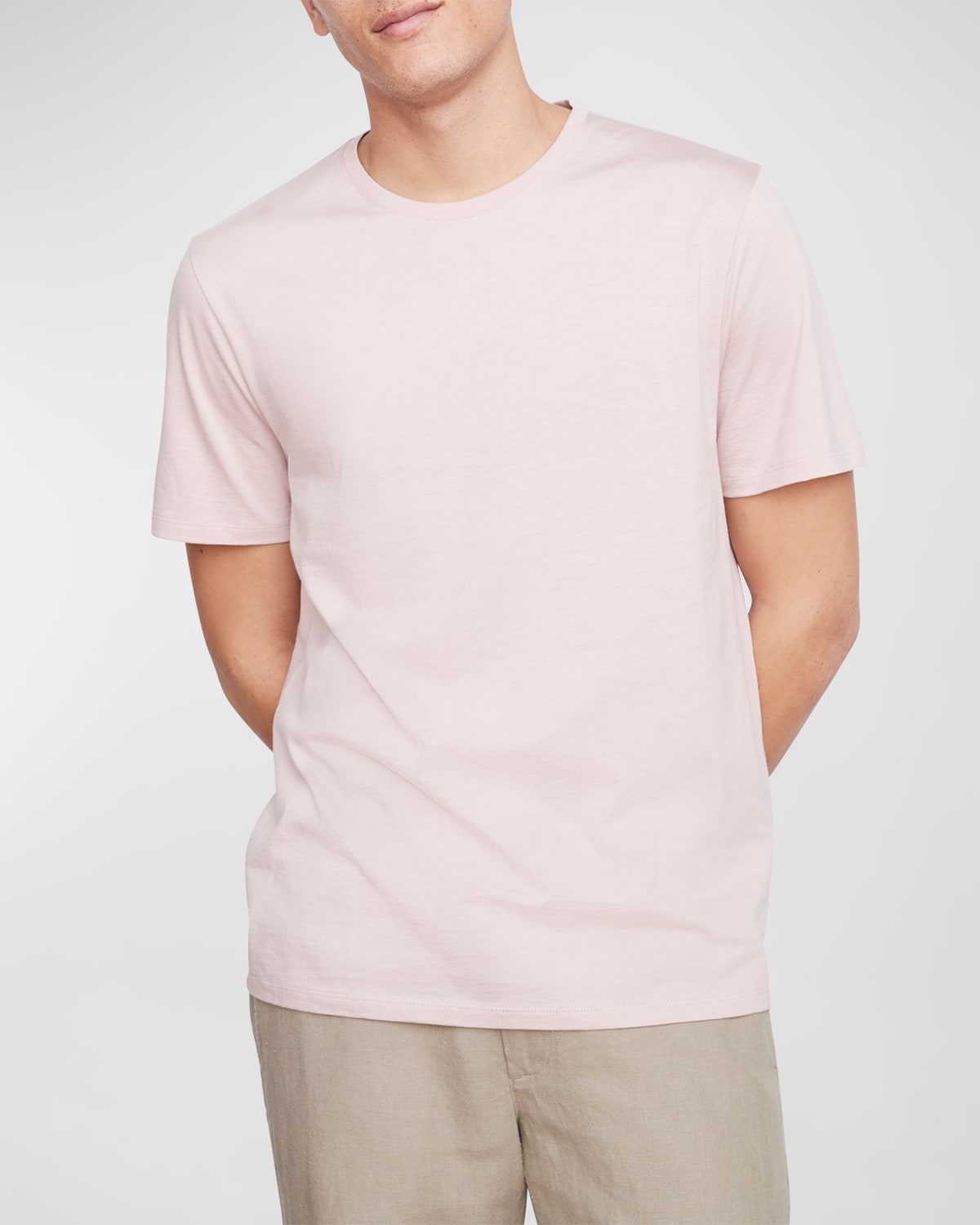Vince Milano Short Sleeve Crewneck Sweater In Dusty Mauve