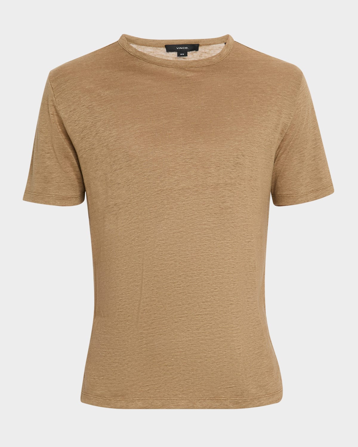Vince Men's Solid Linen T-shirt In Brown