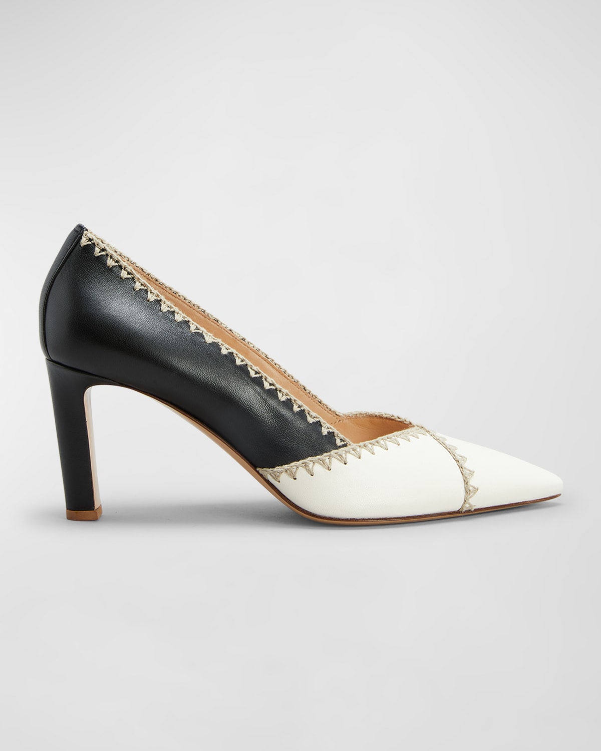 Gabriela Hearst Women's Aster Two-tone Leather Pumps In Cream Mlti