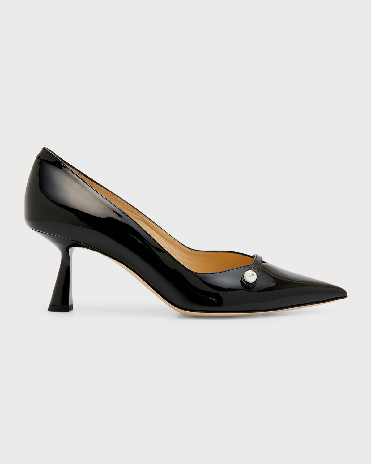 Rosalia Patent Pearly-Strap Pumps