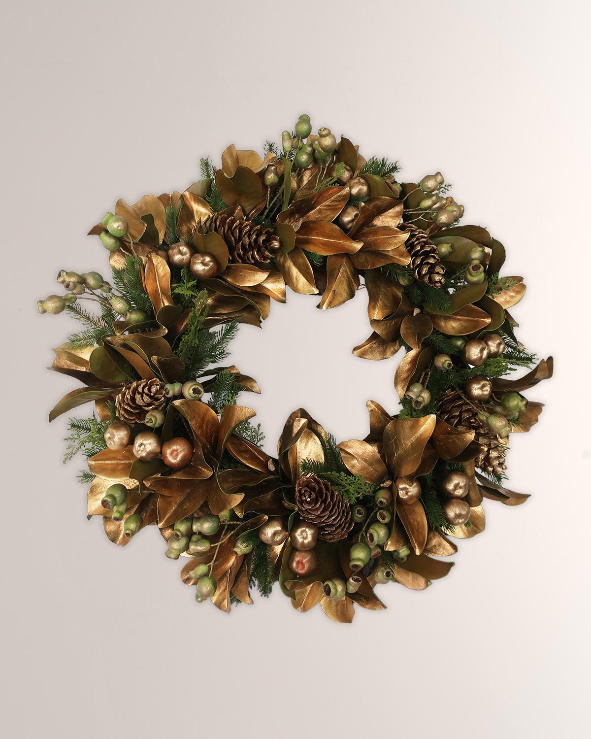 Winward Golden Holiday Deluxe Wreath