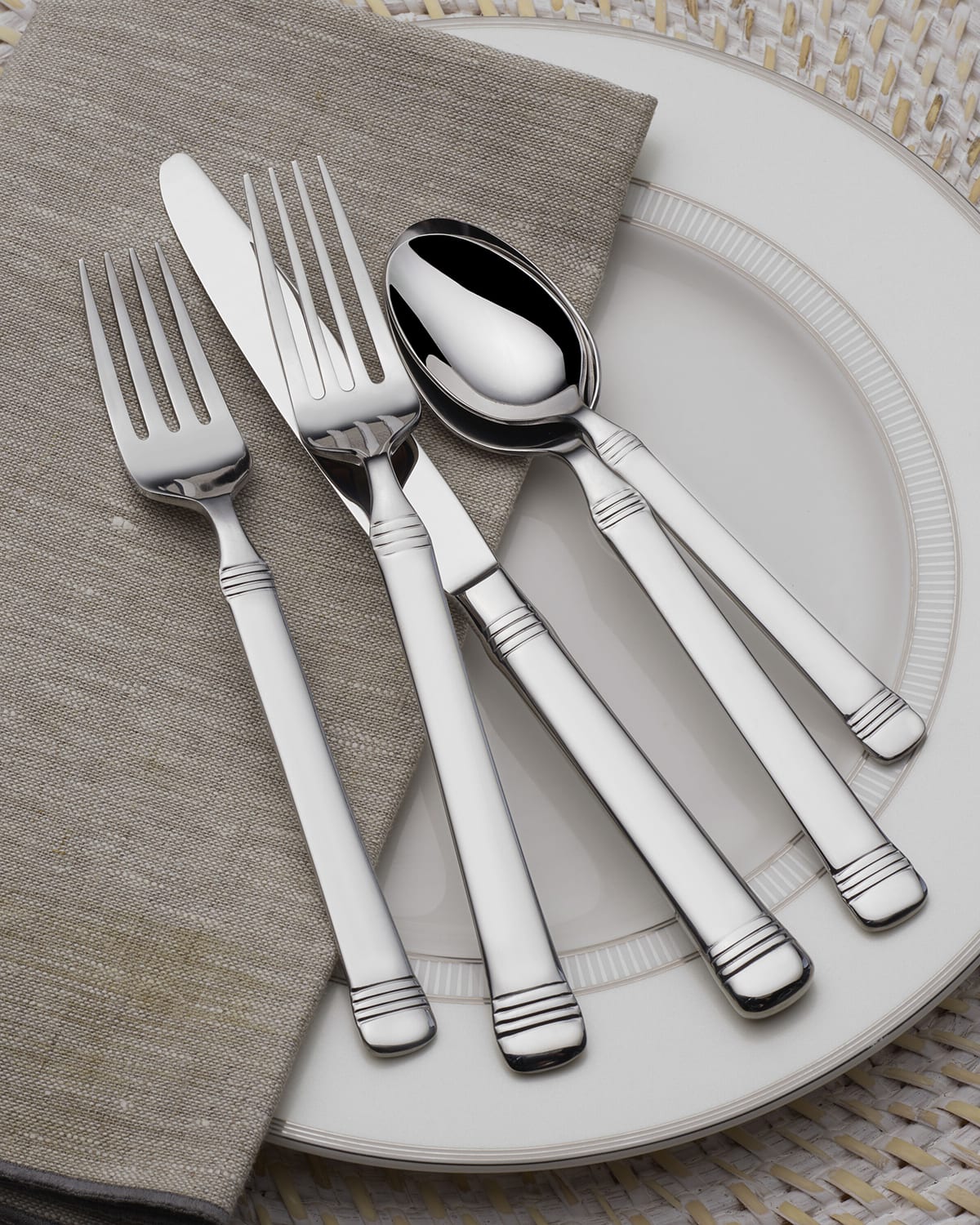 Bistro Band 45-Piece Flatware Set