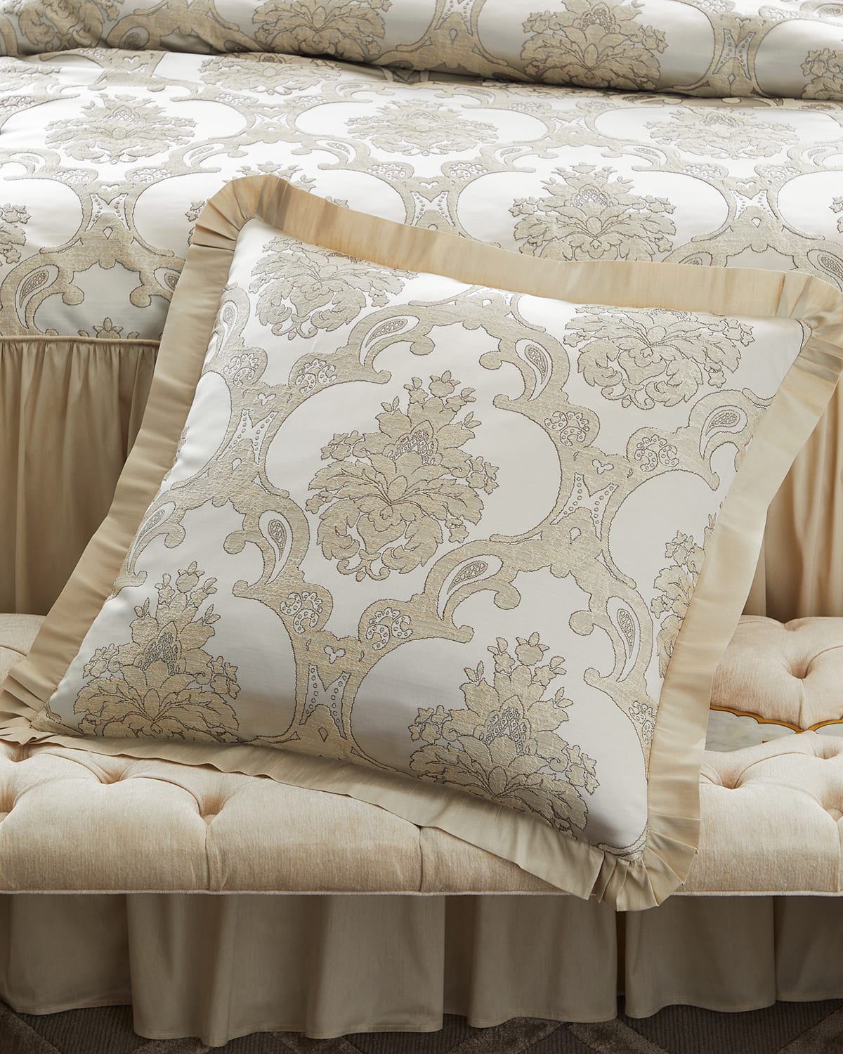 Austin Horn Collection Elizabeth Main Euro Sham In Ivory