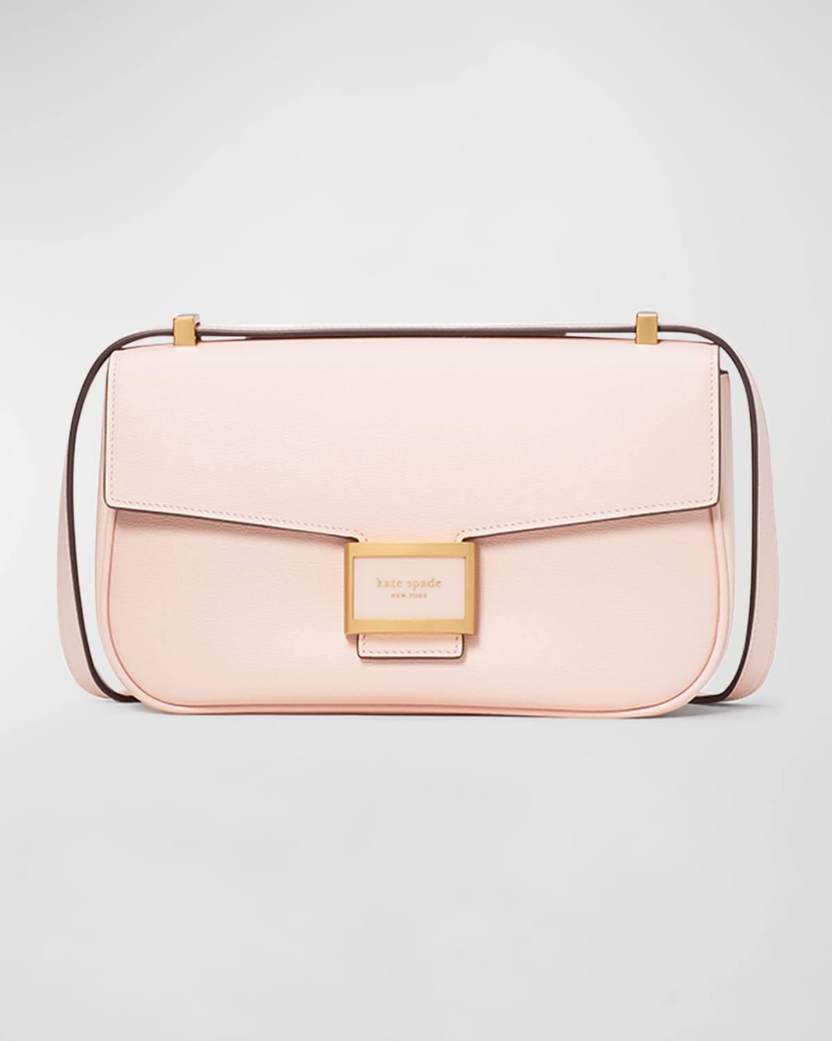 Kate Spade Katy Flap Leather Shoulder Bag In Mochi Pink