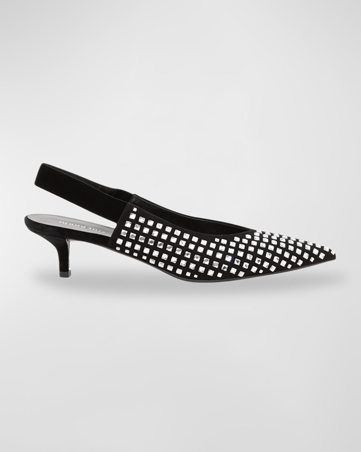 Burberry Malinda Crystal Slingback Pumps In Blackcrystal