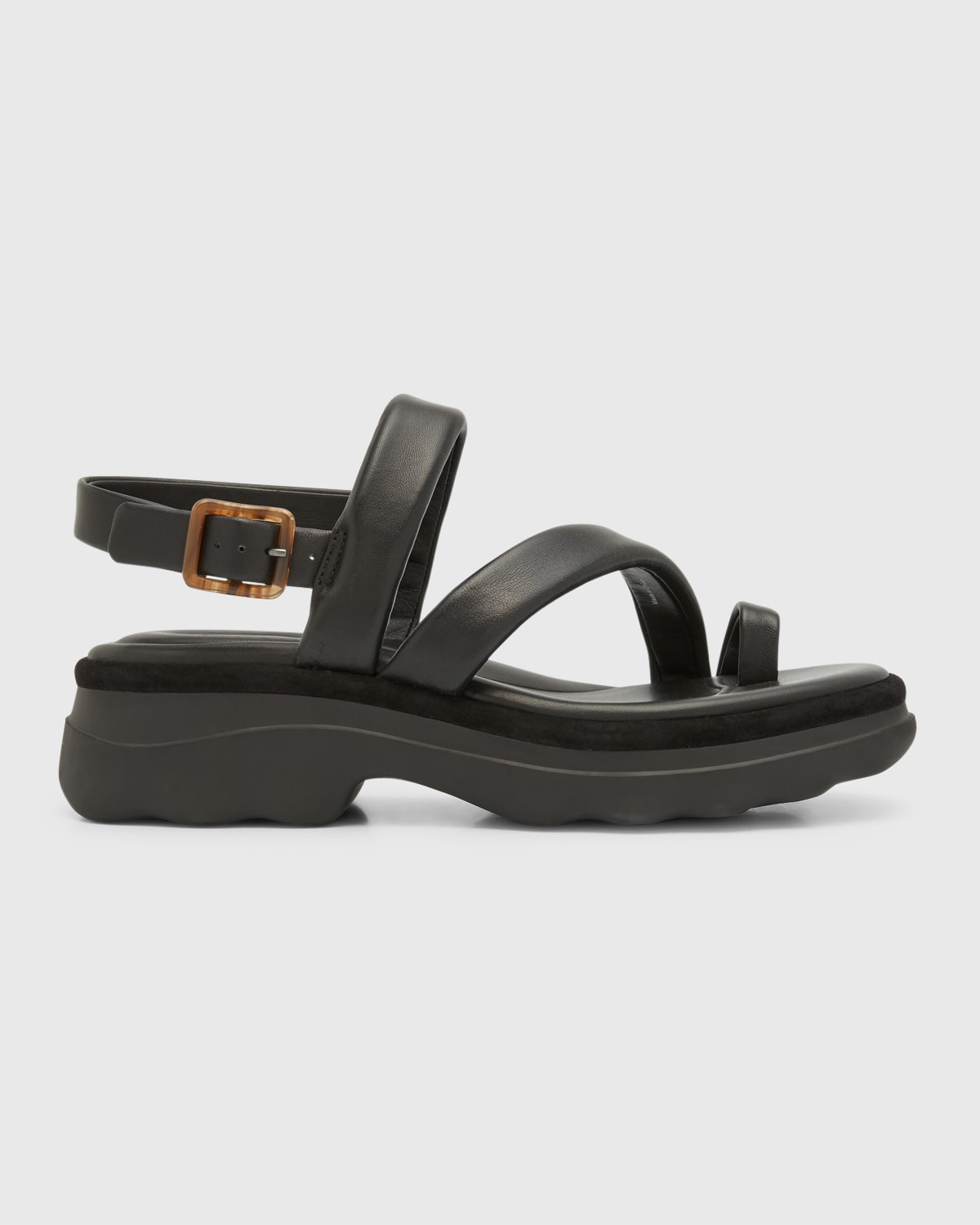 Vince Santa Cruz Toe Ring Strappy Sandals In Black