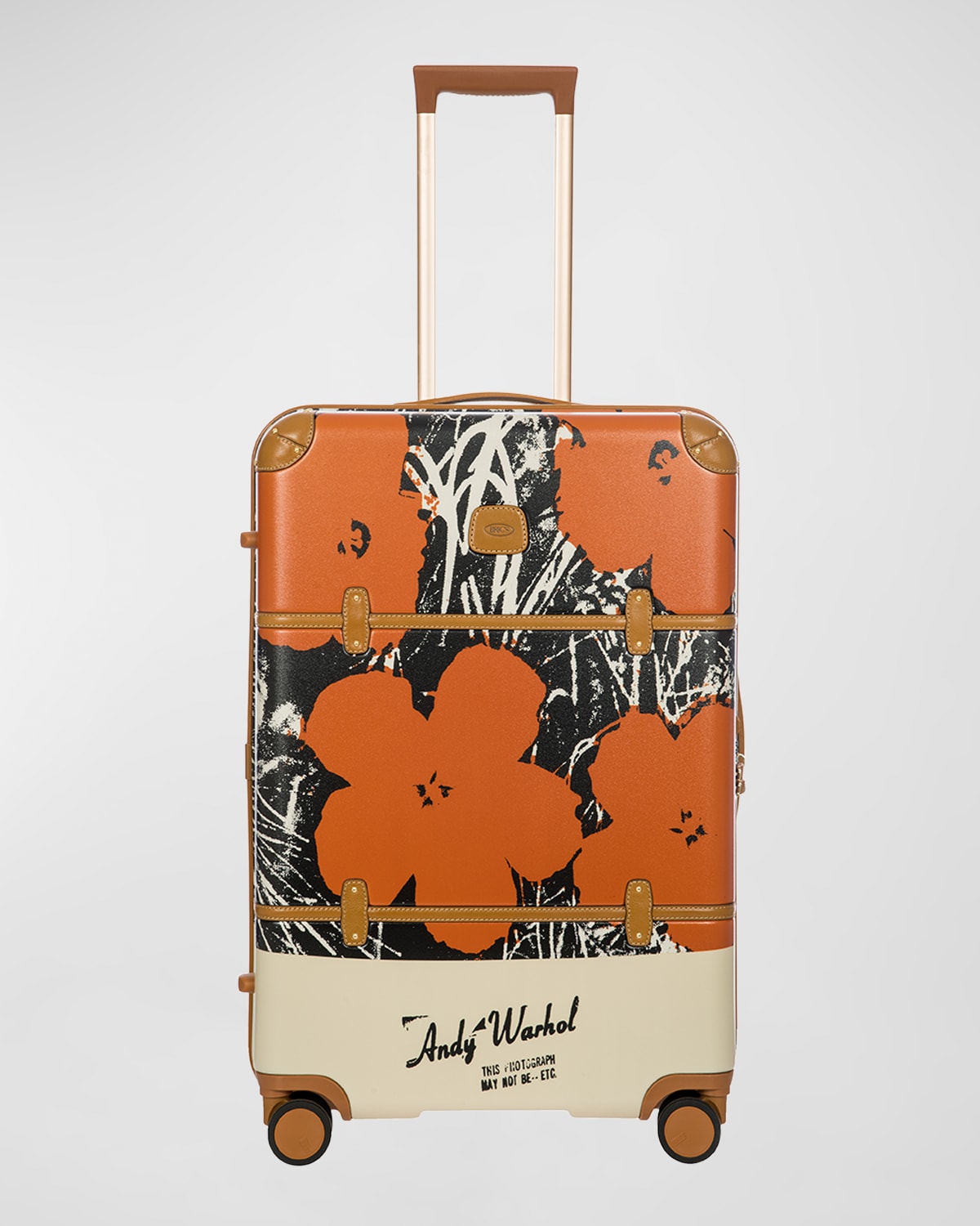 x Andy Warhol Limited Edition 1952 27" Spinner Luggage, Orange Flower