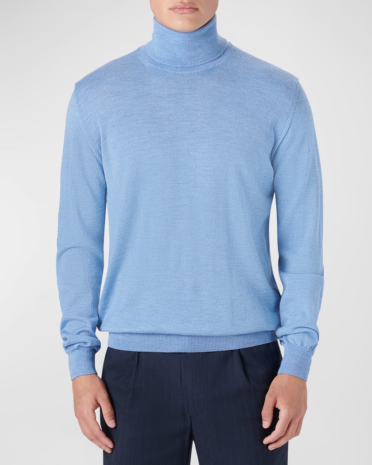 BUGATCHI MEN'S PREMIUM MERINO WOOL TURTLENECK SWEATER