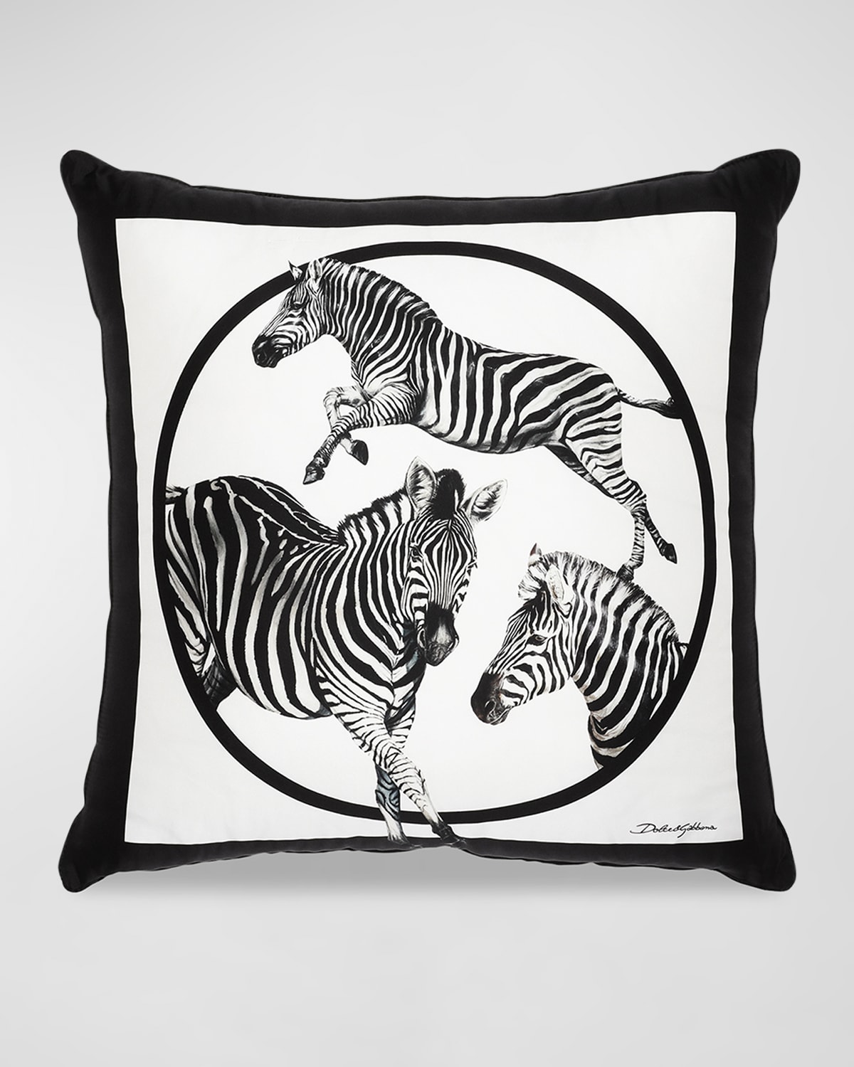 Medium Zebra Silk Cushion