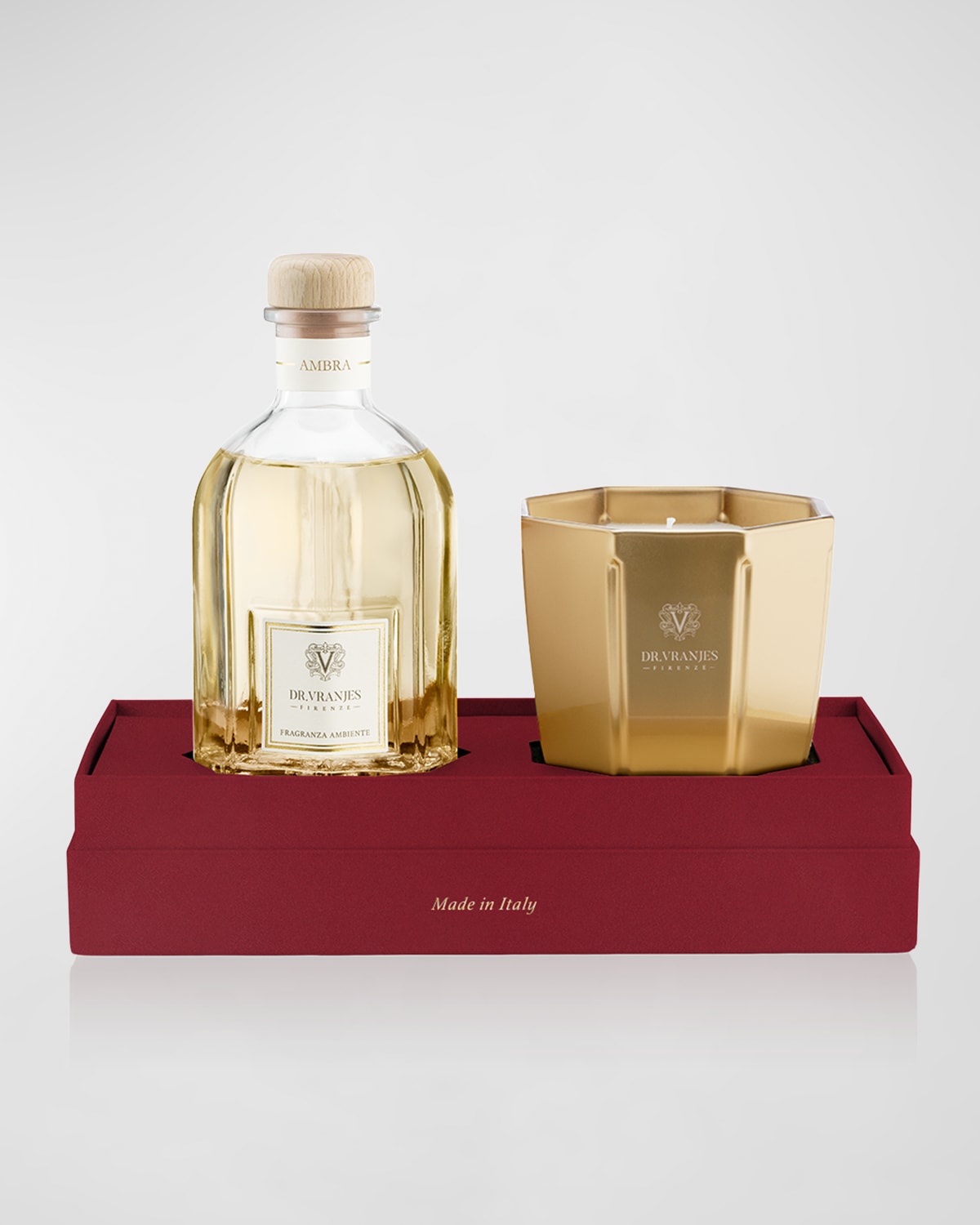 Dr Vranjes Firenze Ambra 8.4 Oz. Diffuser And Candle Holiday Gift Set