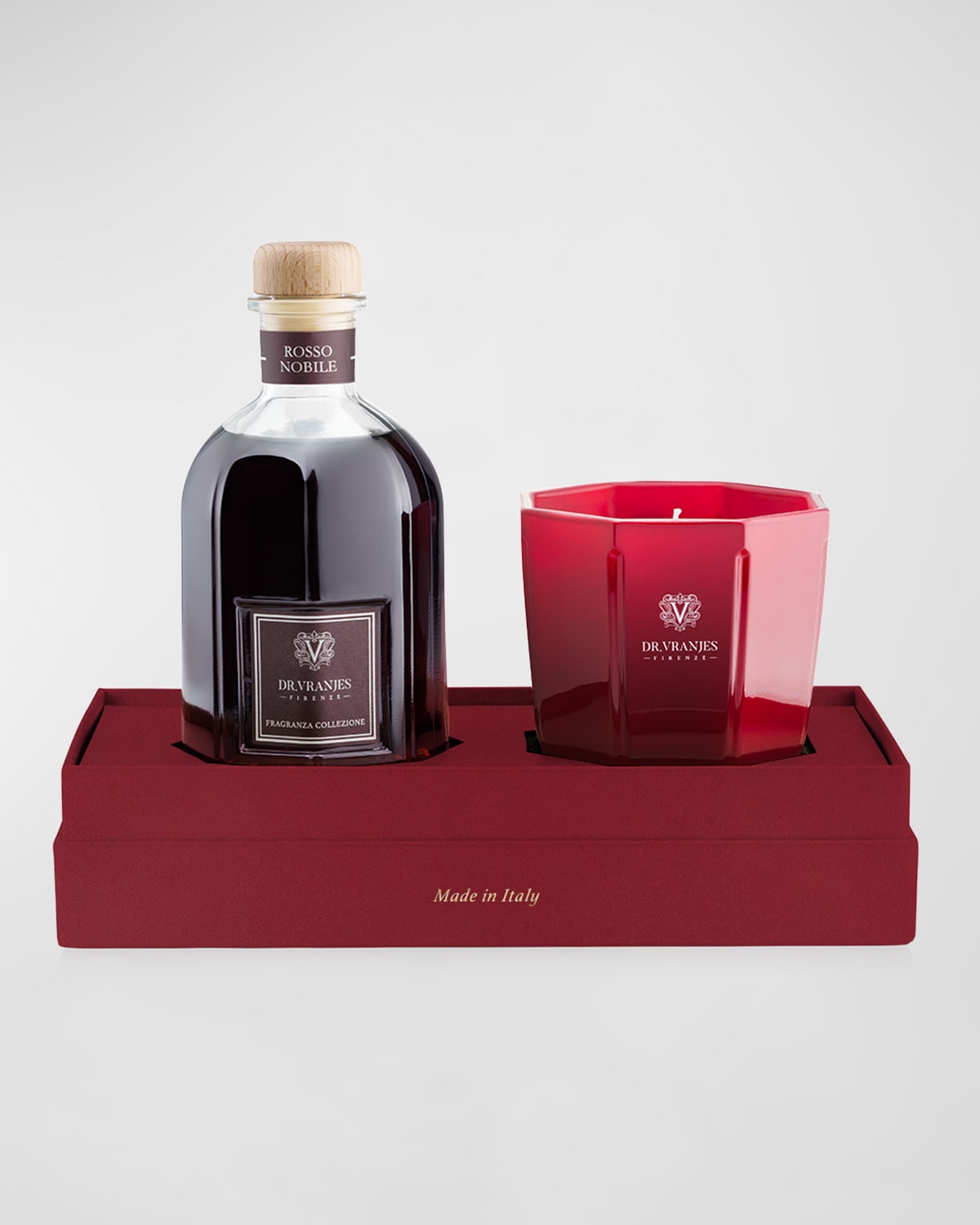 Dr. Vranjes Firenze Rosso Nobile 8.4 oz. Diffuser and Candle Holiday Gift Set