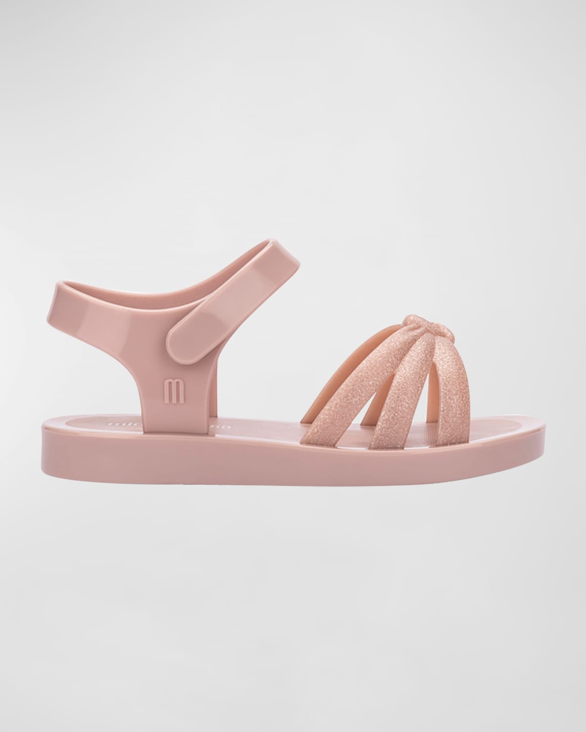 Melissa Kids' Girl's Glitter Grip-strap Pvc Sandals, Baby/toddlers In Glitter Pink