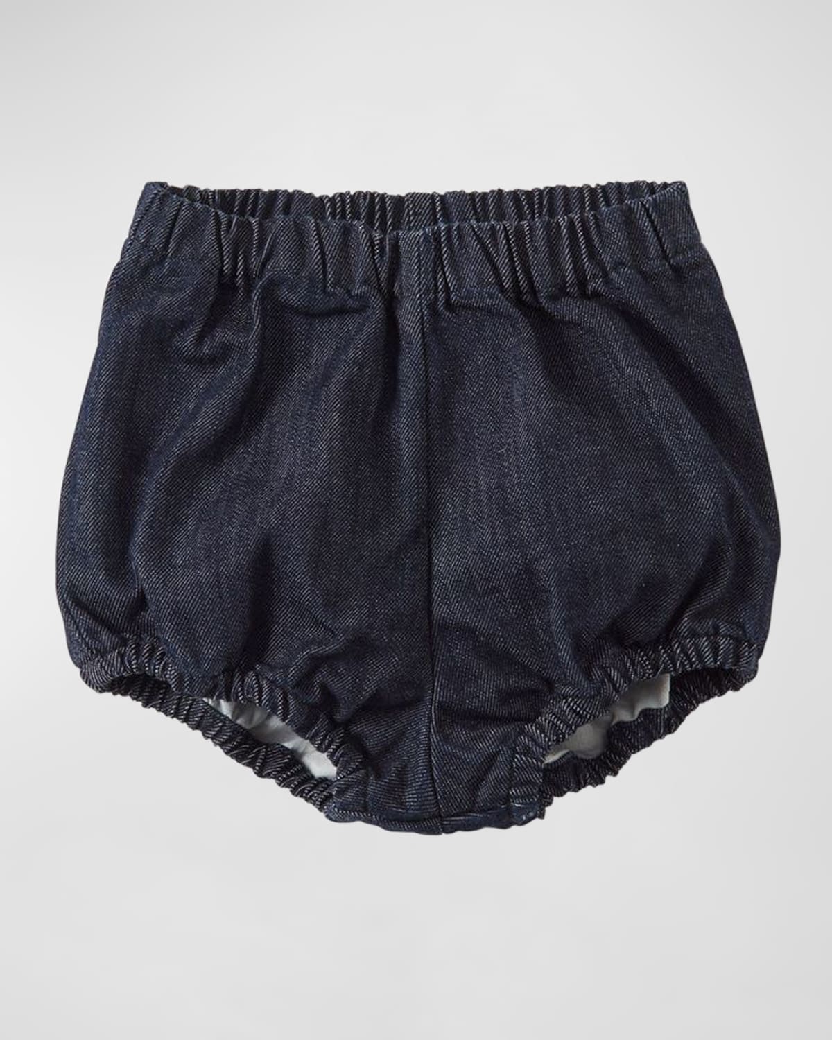 Vild - House Of Little Kid's Organic Cotton Denim Bloomers In Blue