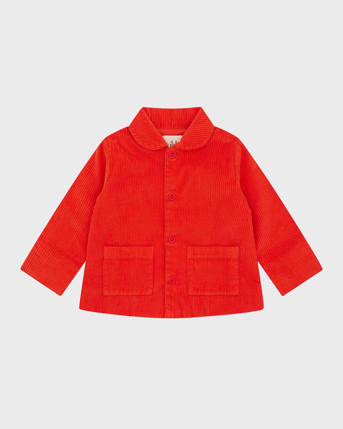 Vild - House Of Little Kid's Collared Corduroy Jacket In Dark Coral