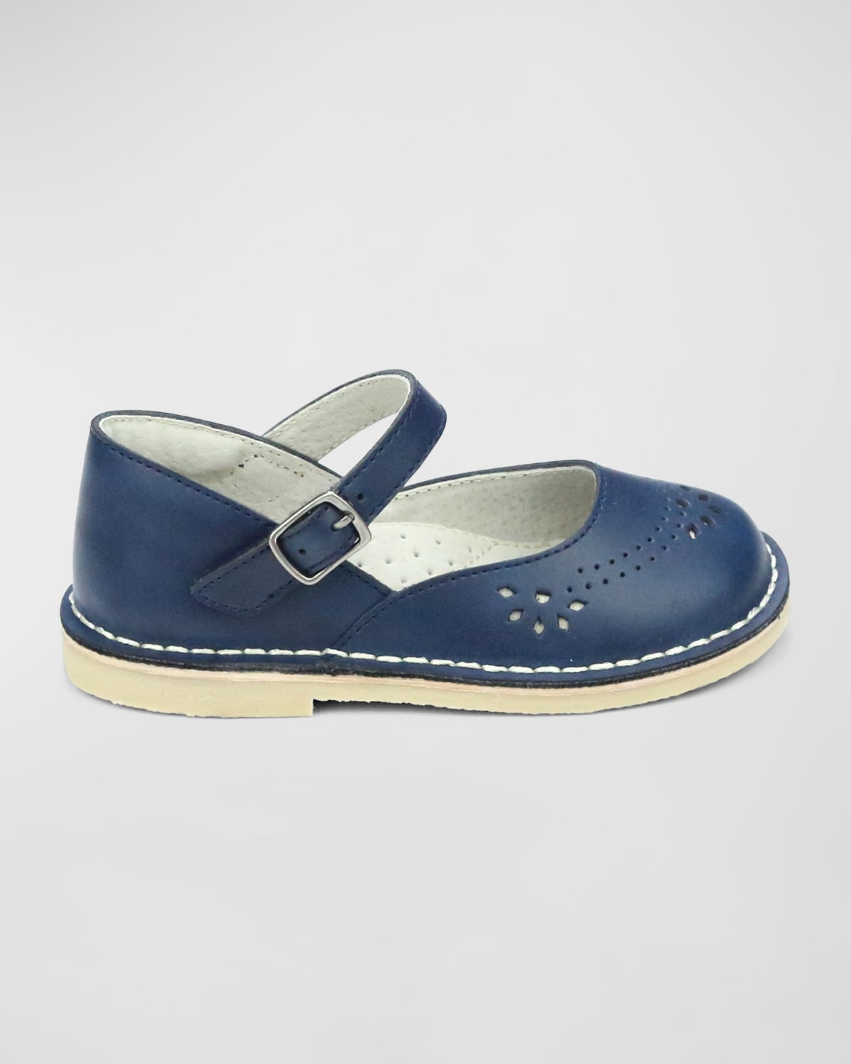L'amour Shoes Girl's Antonia Grip-strap Mary Jane Shoes, Baby/toddler/kids In Navy