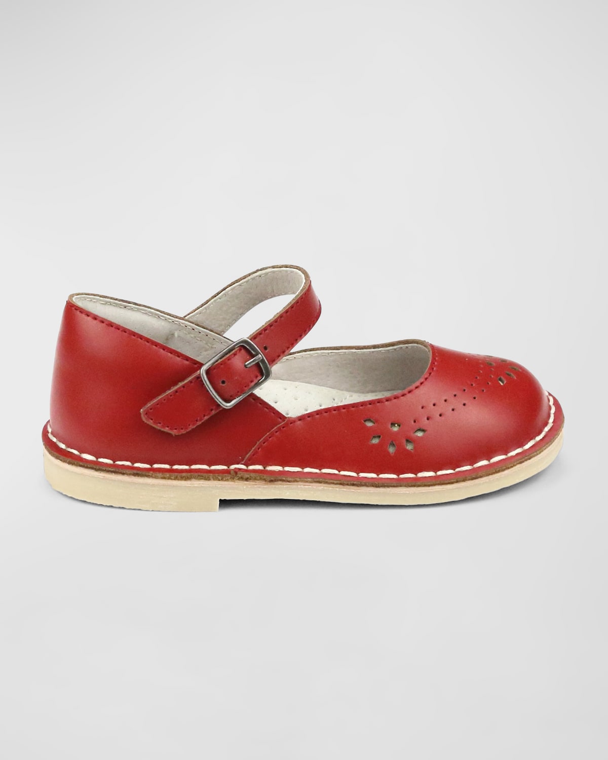L'amour Shoes Girl's Antonia Grip-strap Mary Jane Shoes, Baby/toddler/kids In Red