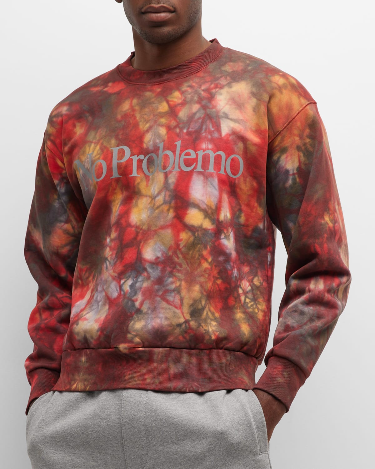 Aries Orange No Problemo Tie-dye Sweatshirt In Multi