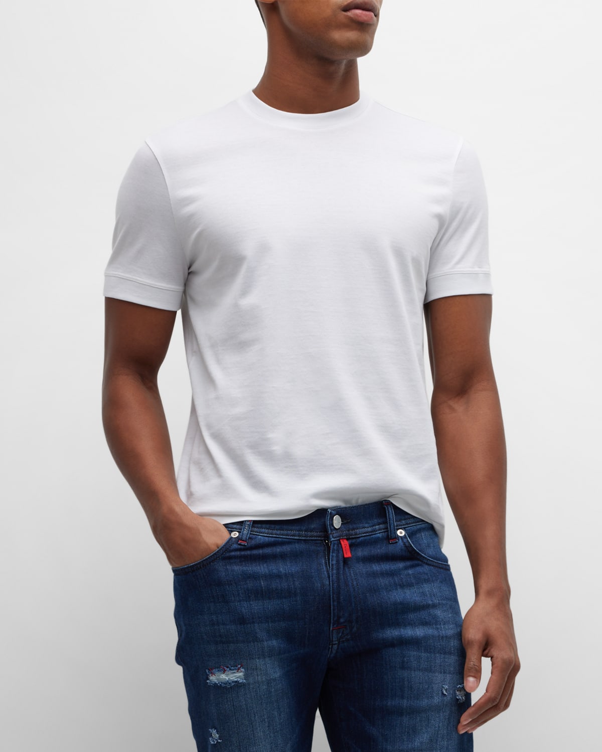 KNT Men's Cotton Crewneck T-Shirt