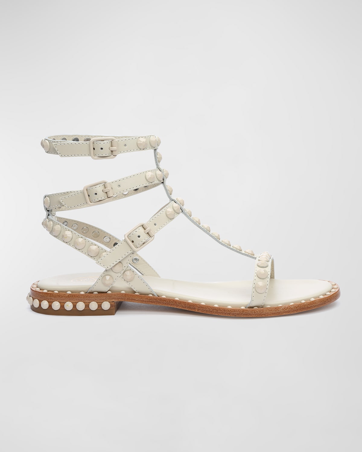 Ash Play Sandals Light Gold In Talc/talc