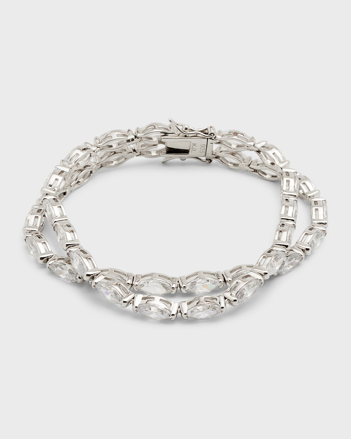 Golconda by Kenneth Jay Lane Double Marquise Cubic Zirconia Tennis Bracelet
