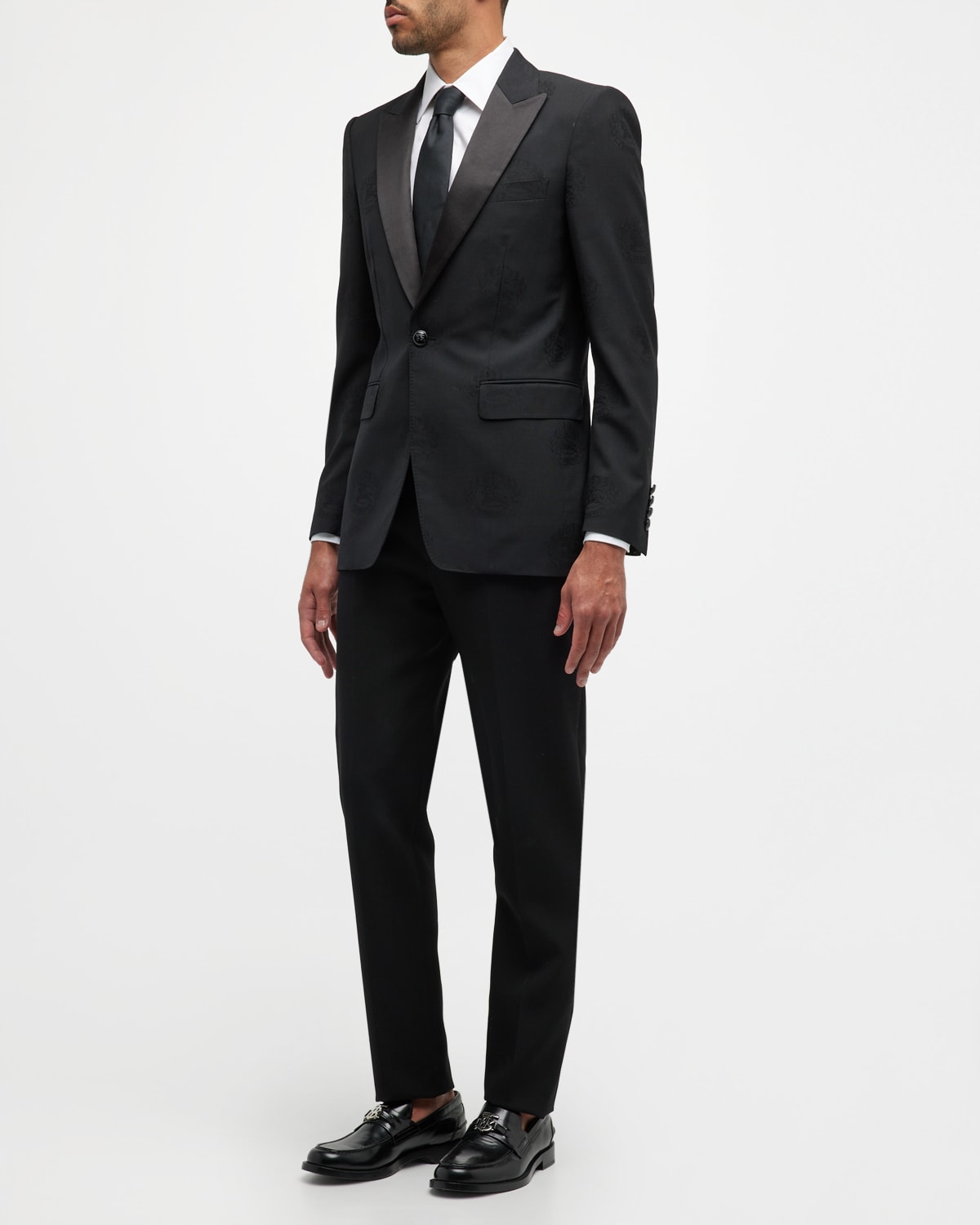 Burberry Tailored Tuxedo Jacket Edinburgh In Black Ip Design