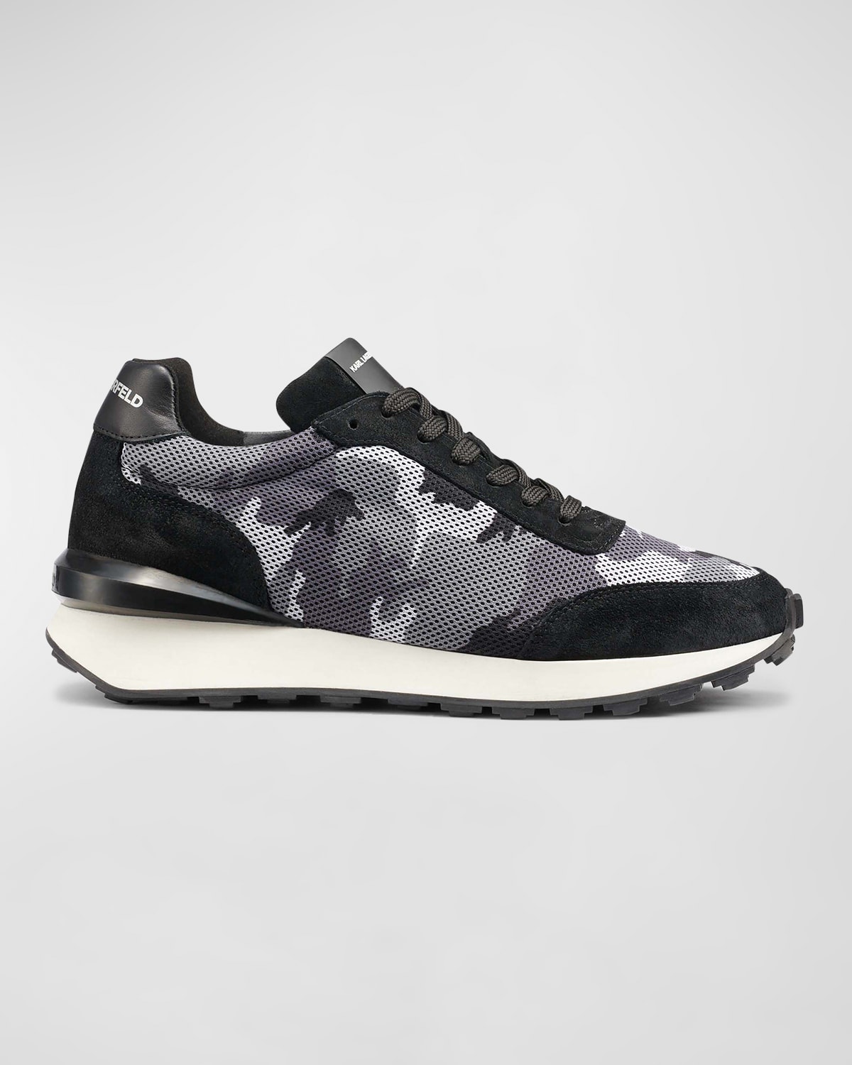 Men's Camo-Print Nylon Mesh Runner Sneakers
