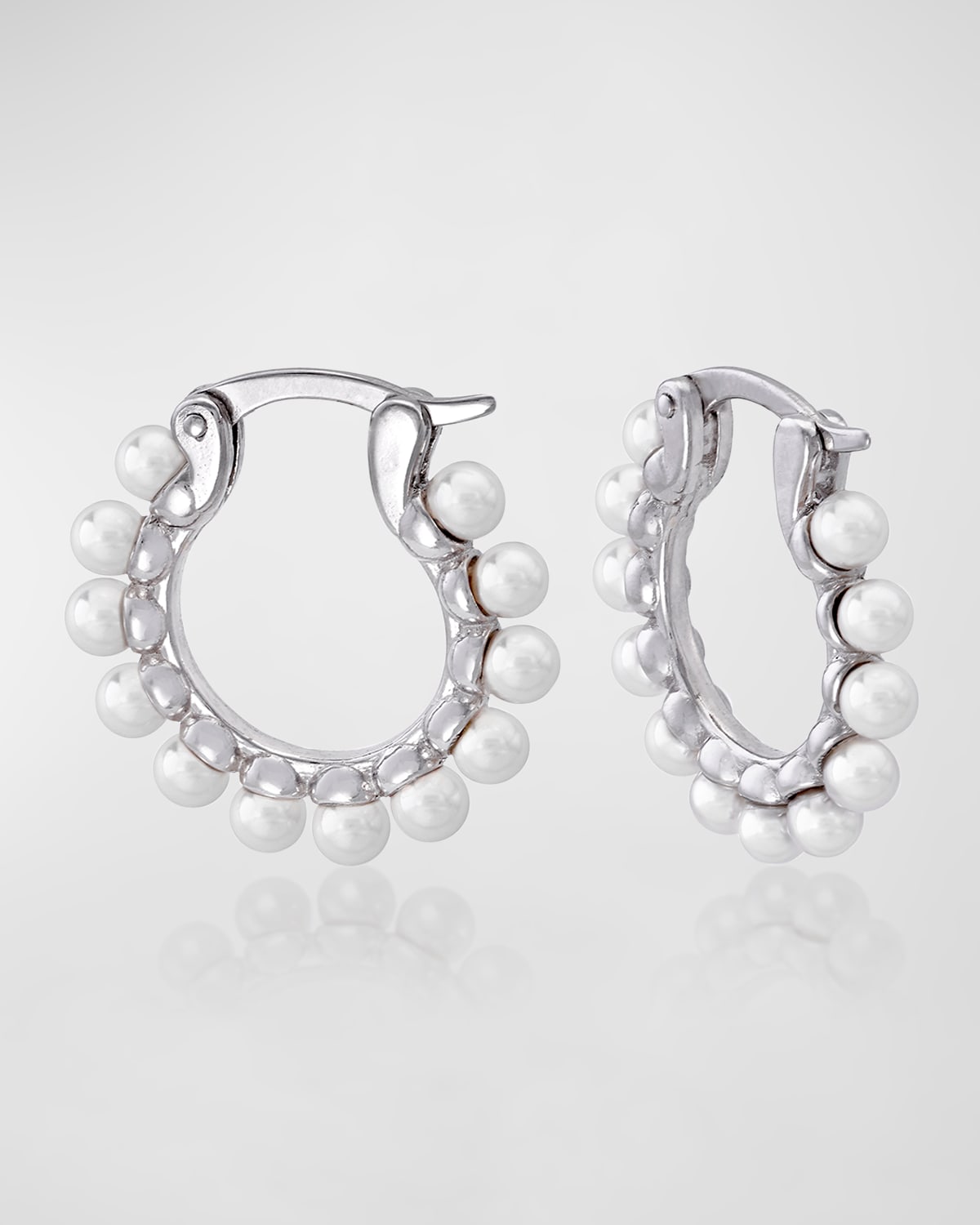 Ada Pearl Huggie Earrings