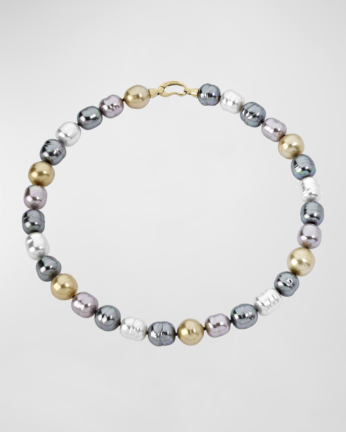 Majorica Agora Multicolor Pearl Necklace In Wht