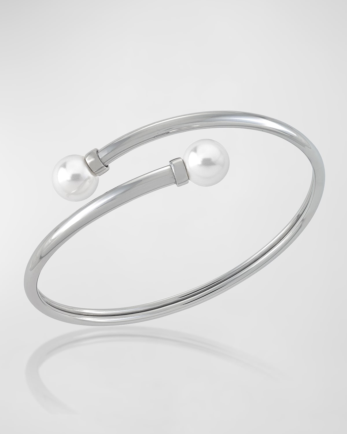 Galatea Pearl Bypass Bracelet, Steel