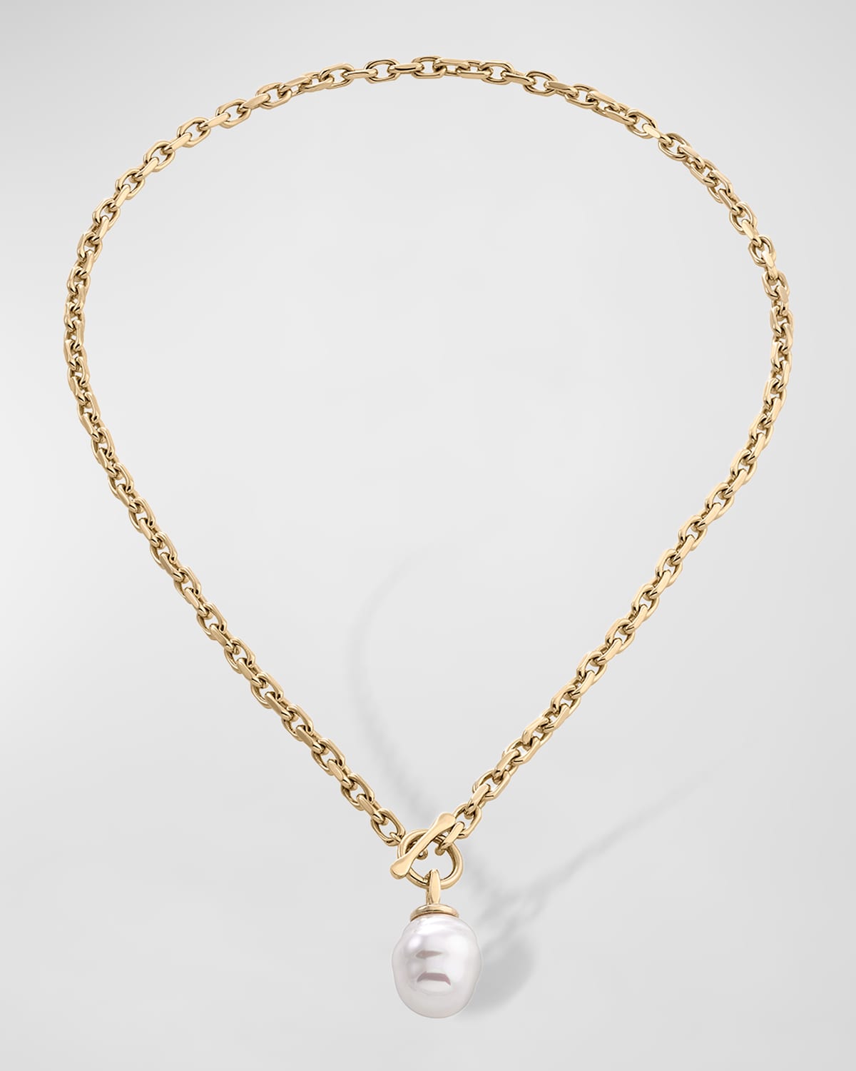 Tender Pearl Toggle Necklace, White