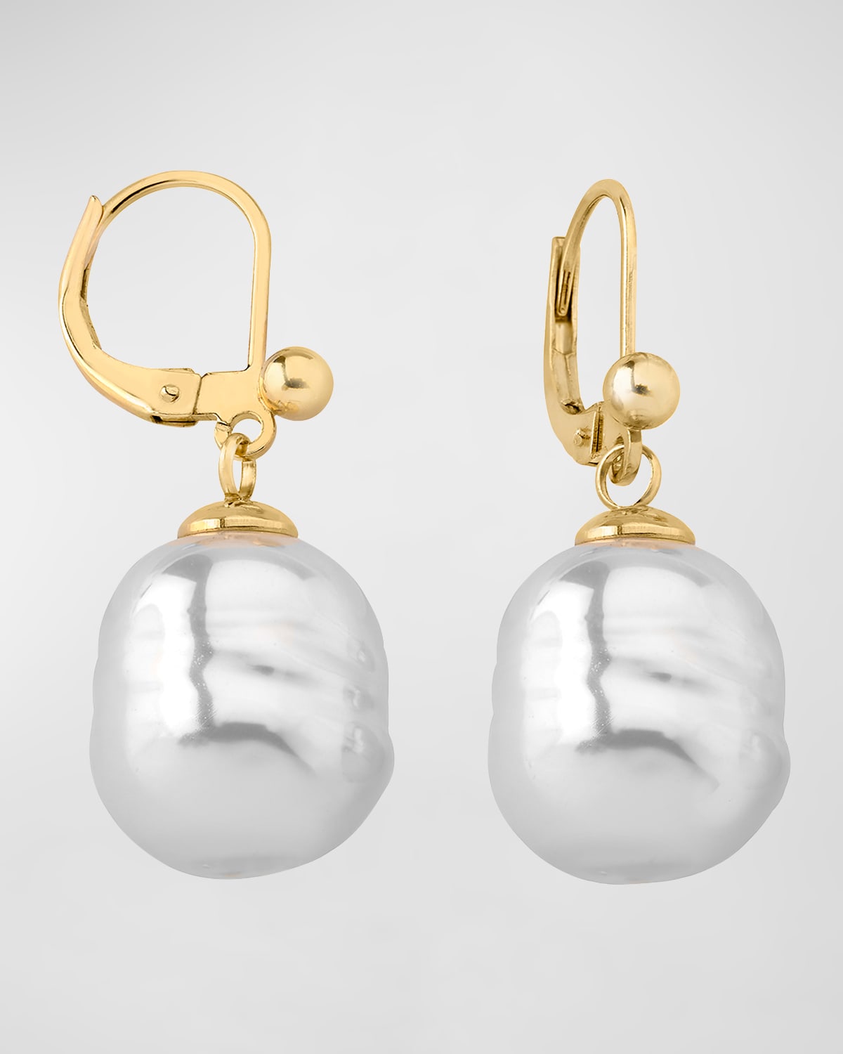 Majorica Agora Pearl Drop Earrings In Wht