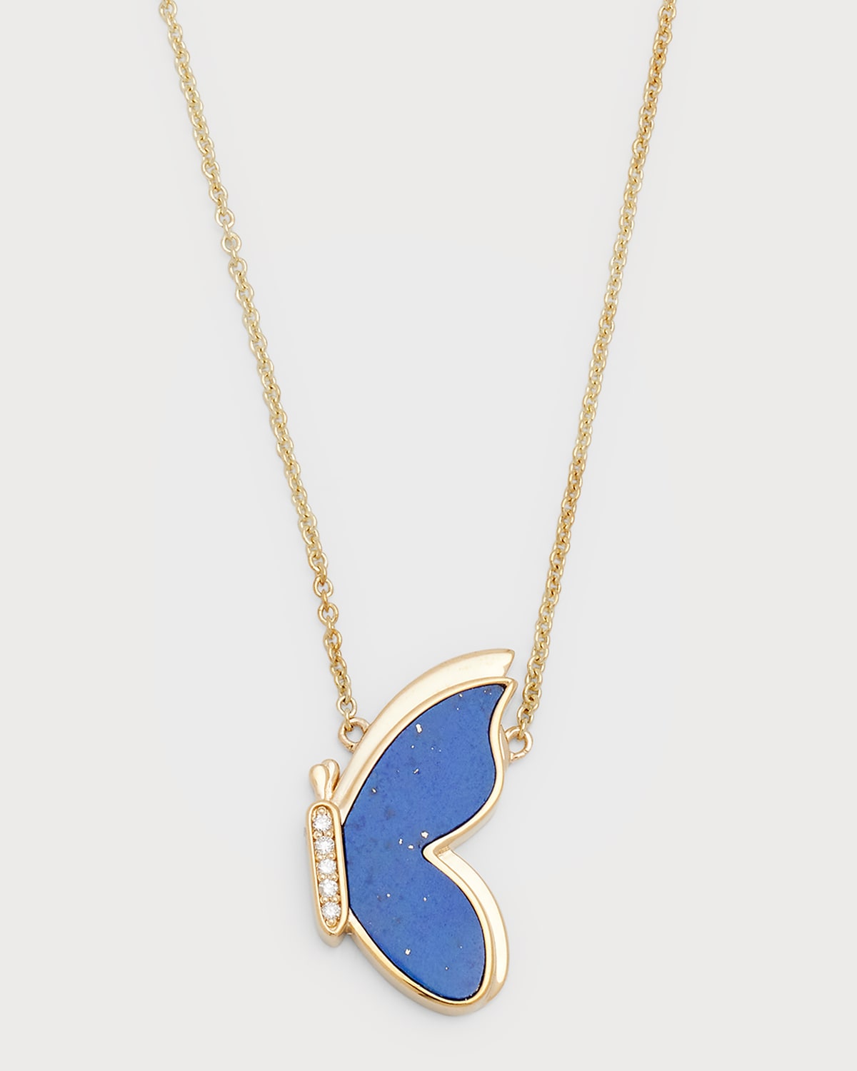 Medium Butterfly in Flight Necklace with Lapis