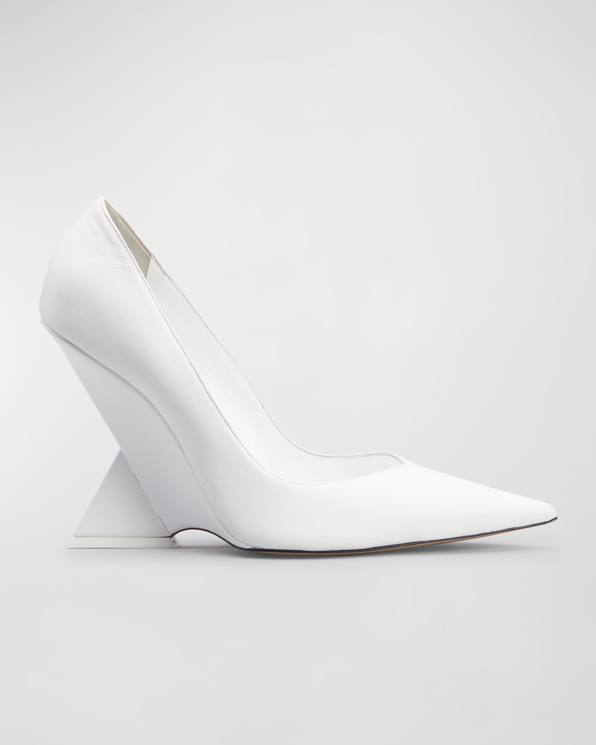 Attico Cheope Pointed Toe Pump In White