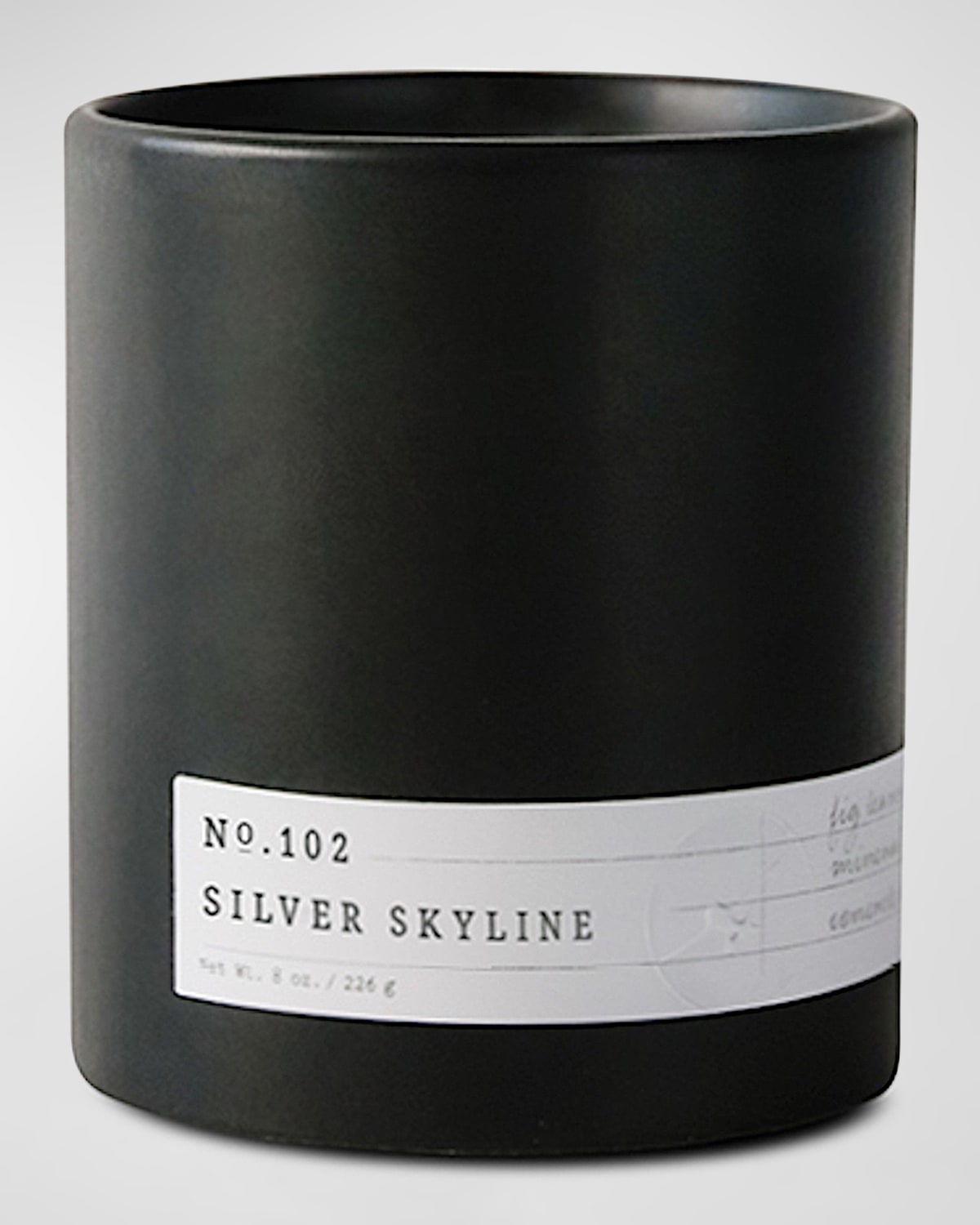 No. 102 Silver Skyline Candle, 8 oz.