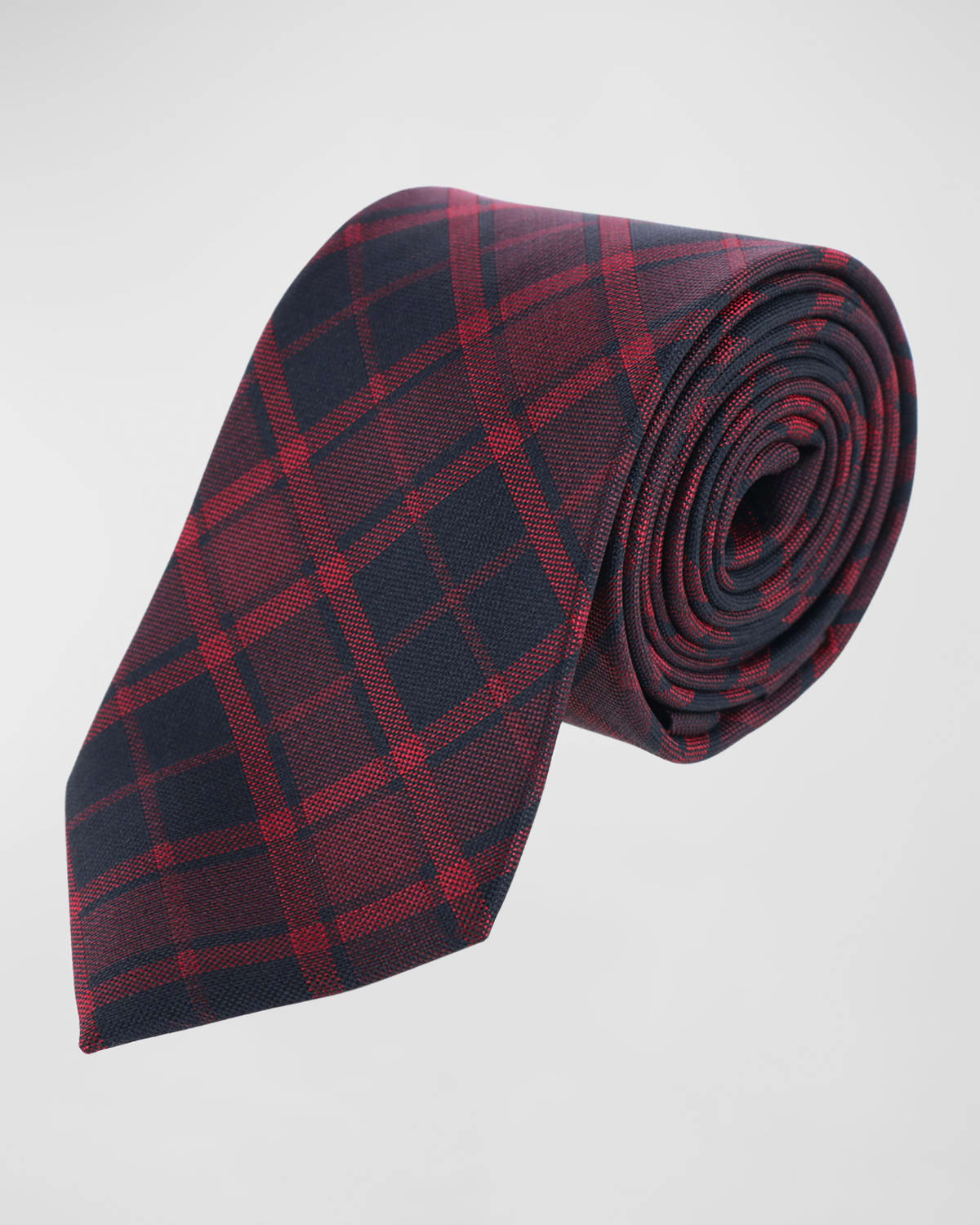 Men's Kincade Blackwatch Plaid Silk Tie